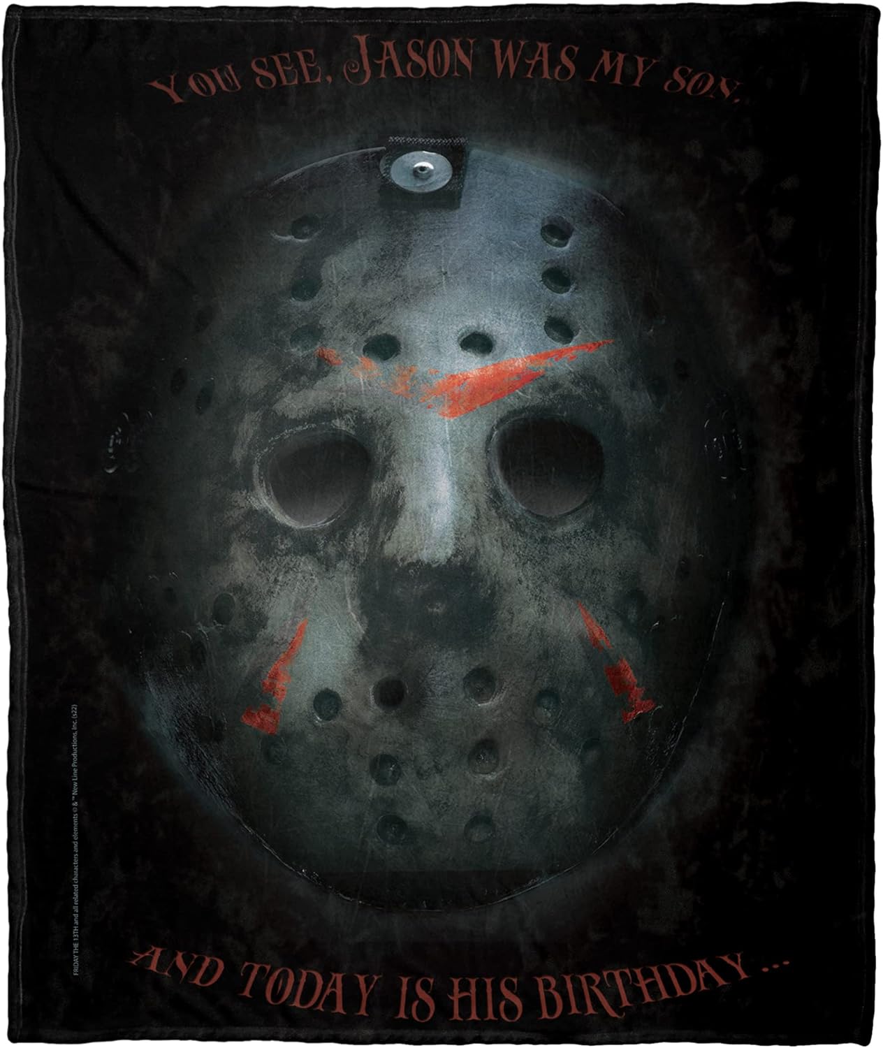 Northwest Friday The 13th Silk Touch Throw Blanket, 50" x 60", You're Dead