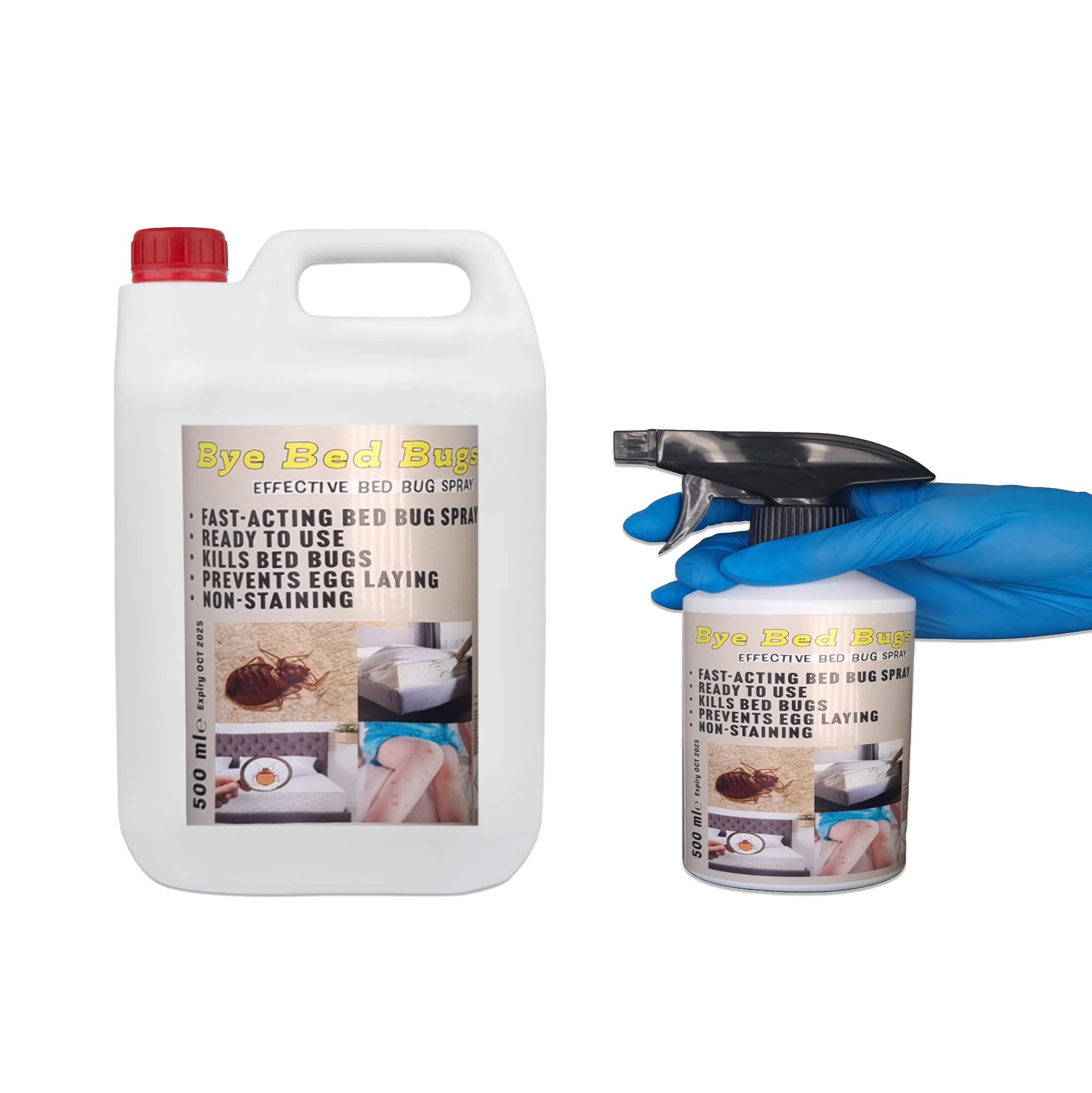 BATUUTAH Bed Bug Killer Spray for Mattress and Home, Strong Repellent Formula, Fast-Acting, Ready to Use, Non-Staining (2.5L + 500ML)