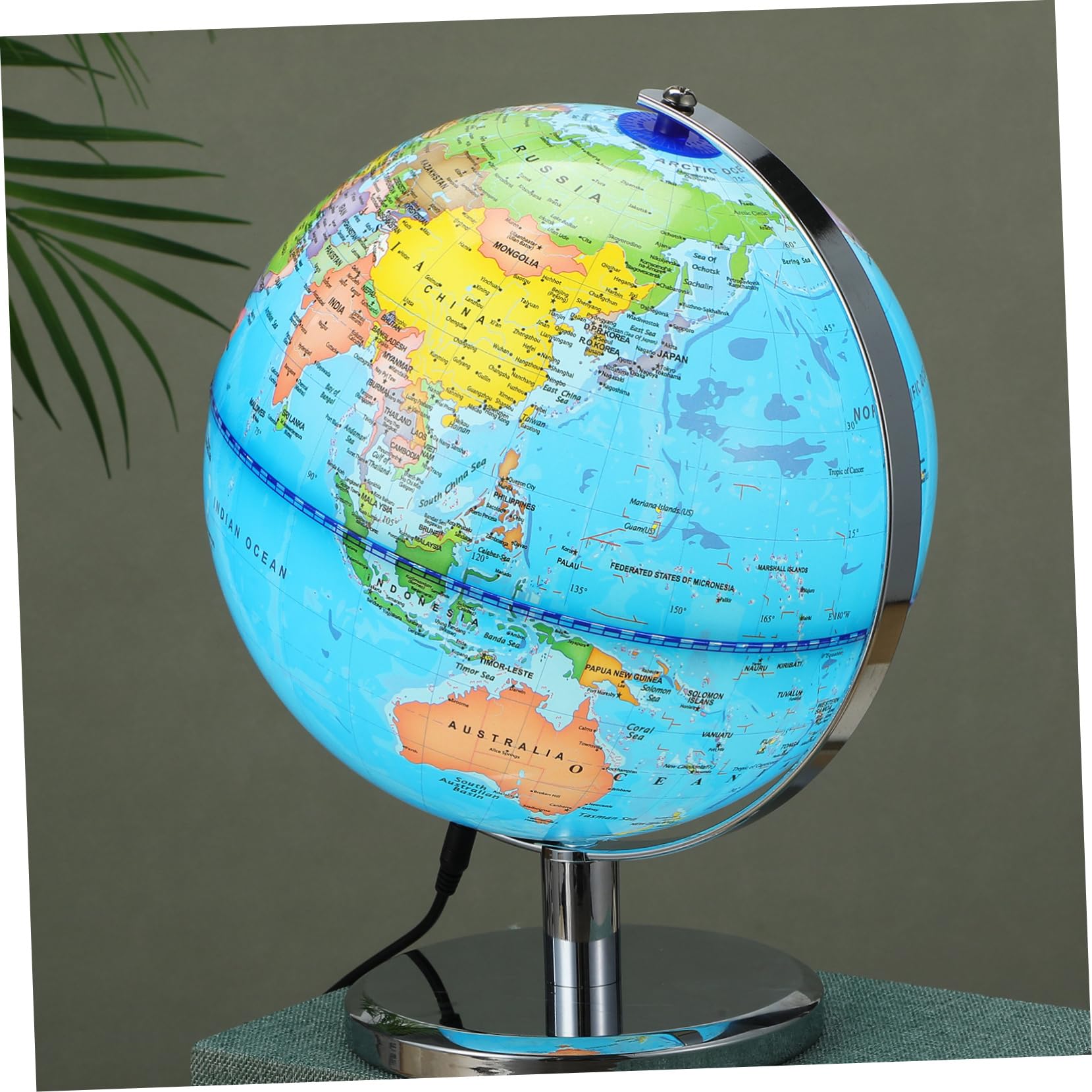 Globo Terráqueo Iluminado con Soporte de Mesa para Enseñanza