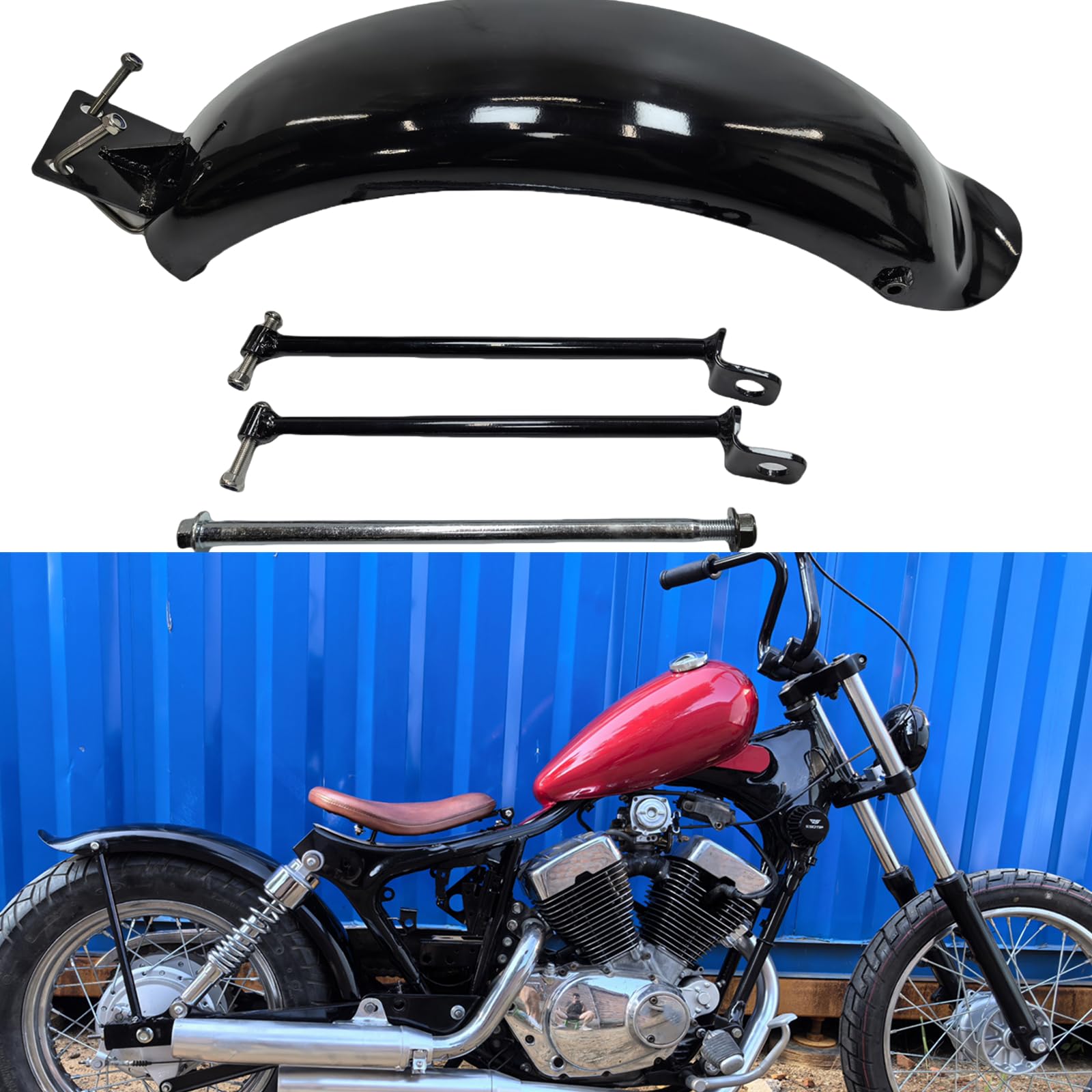 Amazon.com: Rear Fender Mudguard For YAMAHA XV250 Unpainted Silver