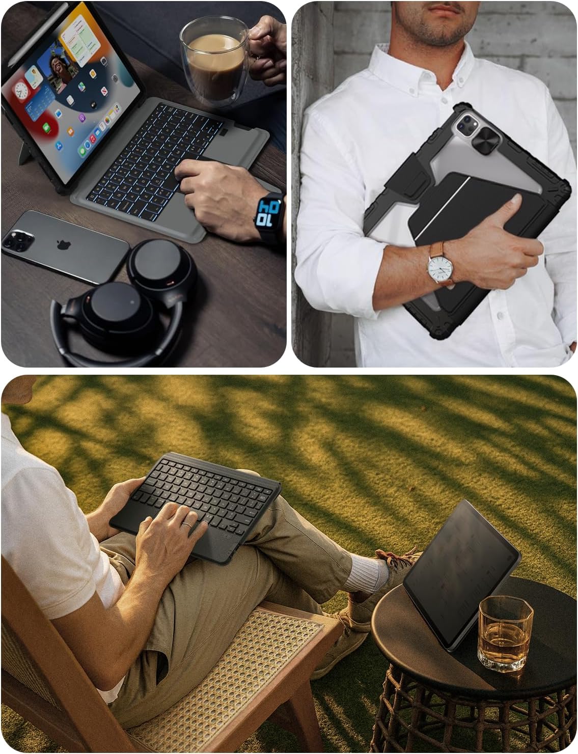 Nillkin for iPad Pro 13 inch Keyboard (M4, 2024), iPad Pro M4 Magnetic Case, Detachable Backlit Keyboard Stand, with Magnetic Wall Mount,Portrait/Landscape New ipad pro 13 inch Trackpad with Trackpad