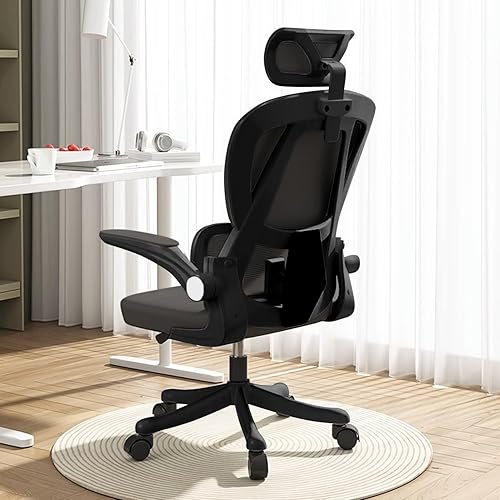 Silla de oficina ergonómica con respaldo alto, soporte lumbar, reposacabezas ajustable, reposabrazos 3D y soporte lumbar para silla de oficina en