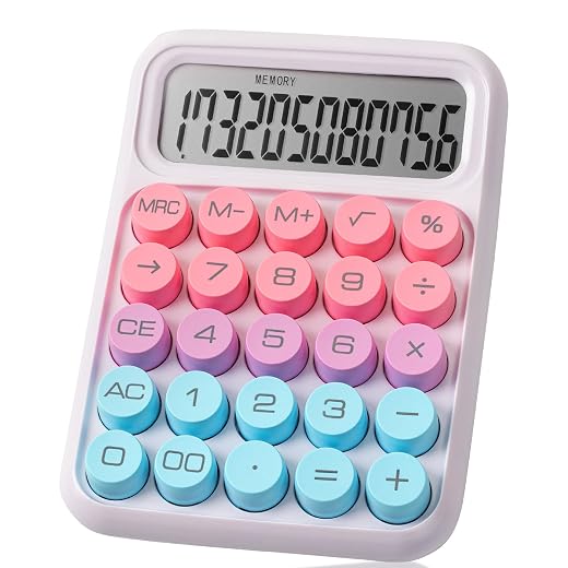 Mr. Pen- Mechanical Switch Calculator, 12 Digit Large LCD Display