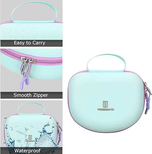 Miniatura 5 de Estuche de viaje duro para Riwbox CT-7 CT-7SiClever HS01FosPower Cat Ear LED Light Kids Auriculares inalámbricos, bolsa de almacenamiento protectora