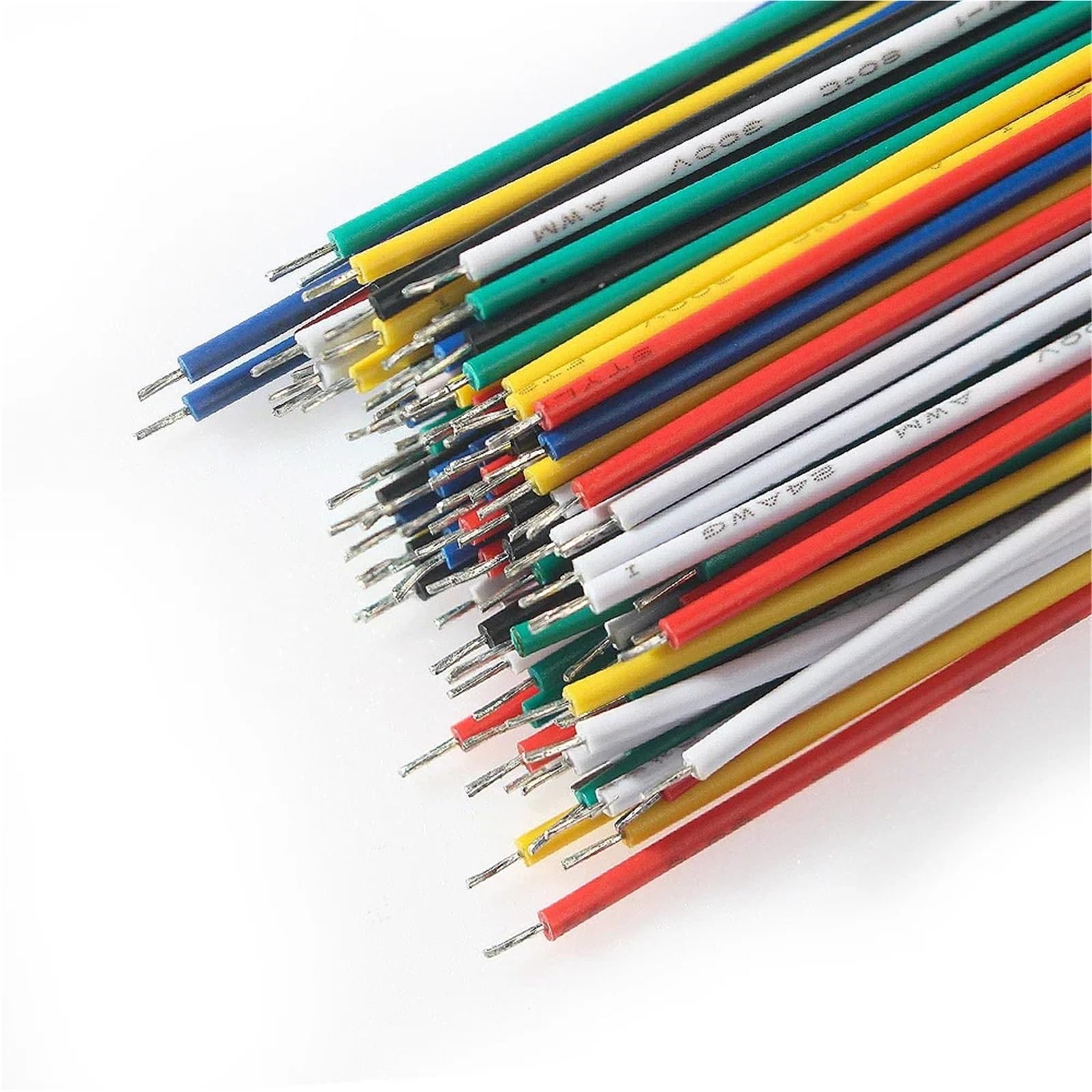 Juego de 120 Cables estañados 26AEG 24AWG, Cable electrónico de 7,8 cm, 6 Colores, Puente, Kit de Bricolaje for Cables de Placa de Pruebas PCB.(26AWG)