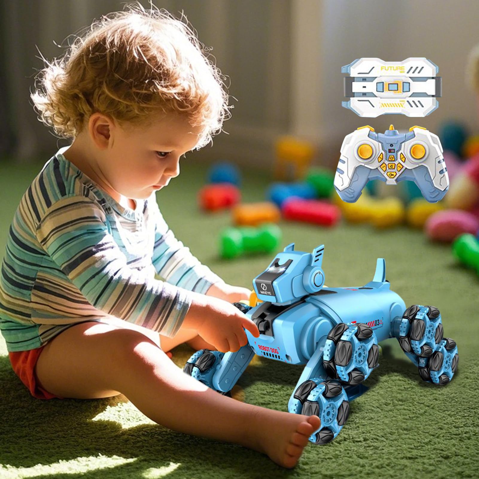 Cane robotico, cani robotici per bambini Smart 8WD acrobatico cani robot
