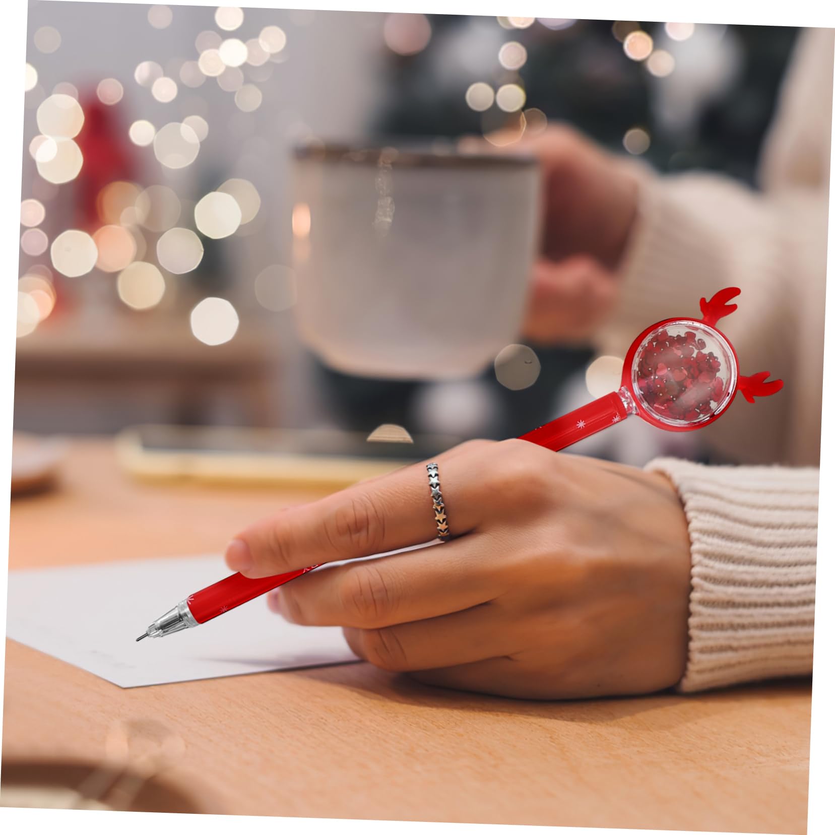 KOMBIUDA 36 Pièces Lot De Stylos Gel Stylos Écriture De Noël Paillettes Brillantes Cadeaux De Fête Pour Papeterie Et Fournitures De Bureau