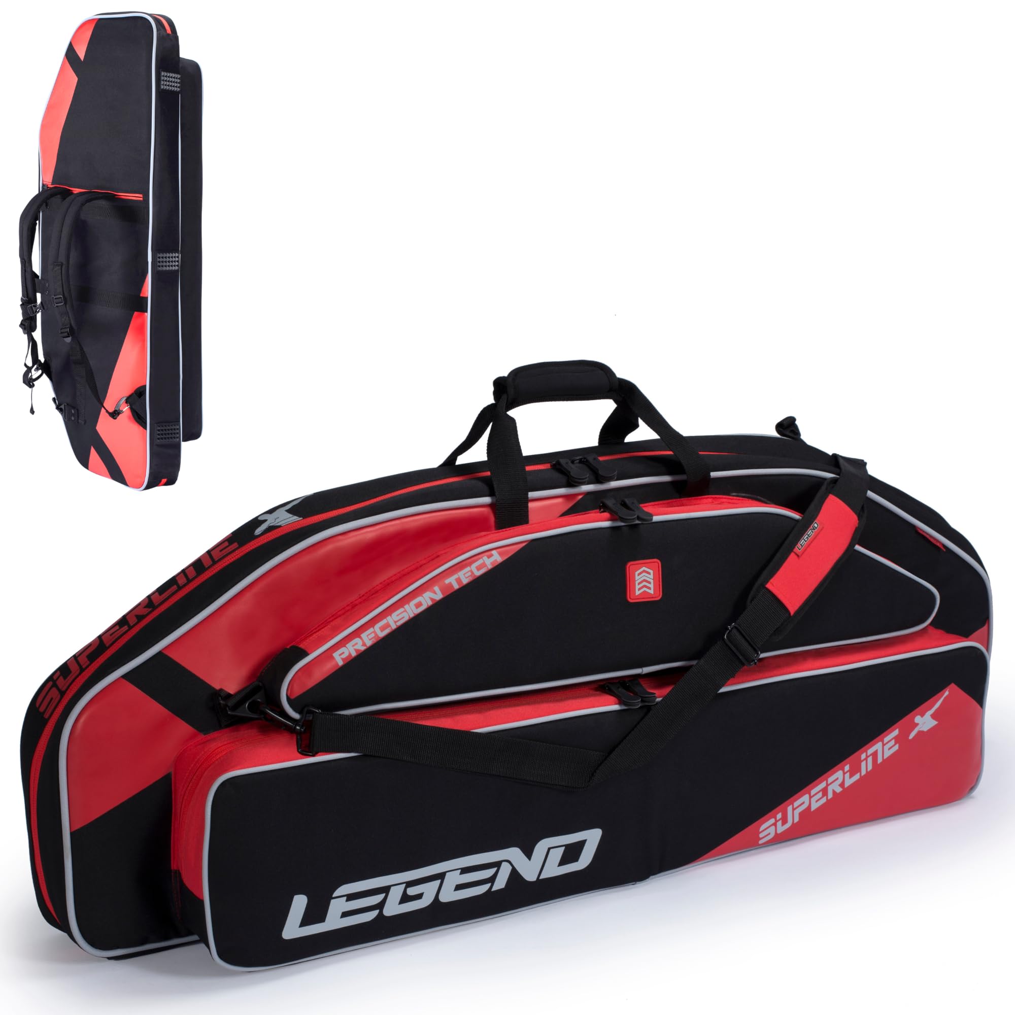 Legend Superline Soft Bow Case for Compound Bow - Thick Padded Compound Bow Case with Backpack & Shoulder Straps, Multiple Pockets, Arrow Tube Holder - Archery Bag for Gear & Accessories - 44"