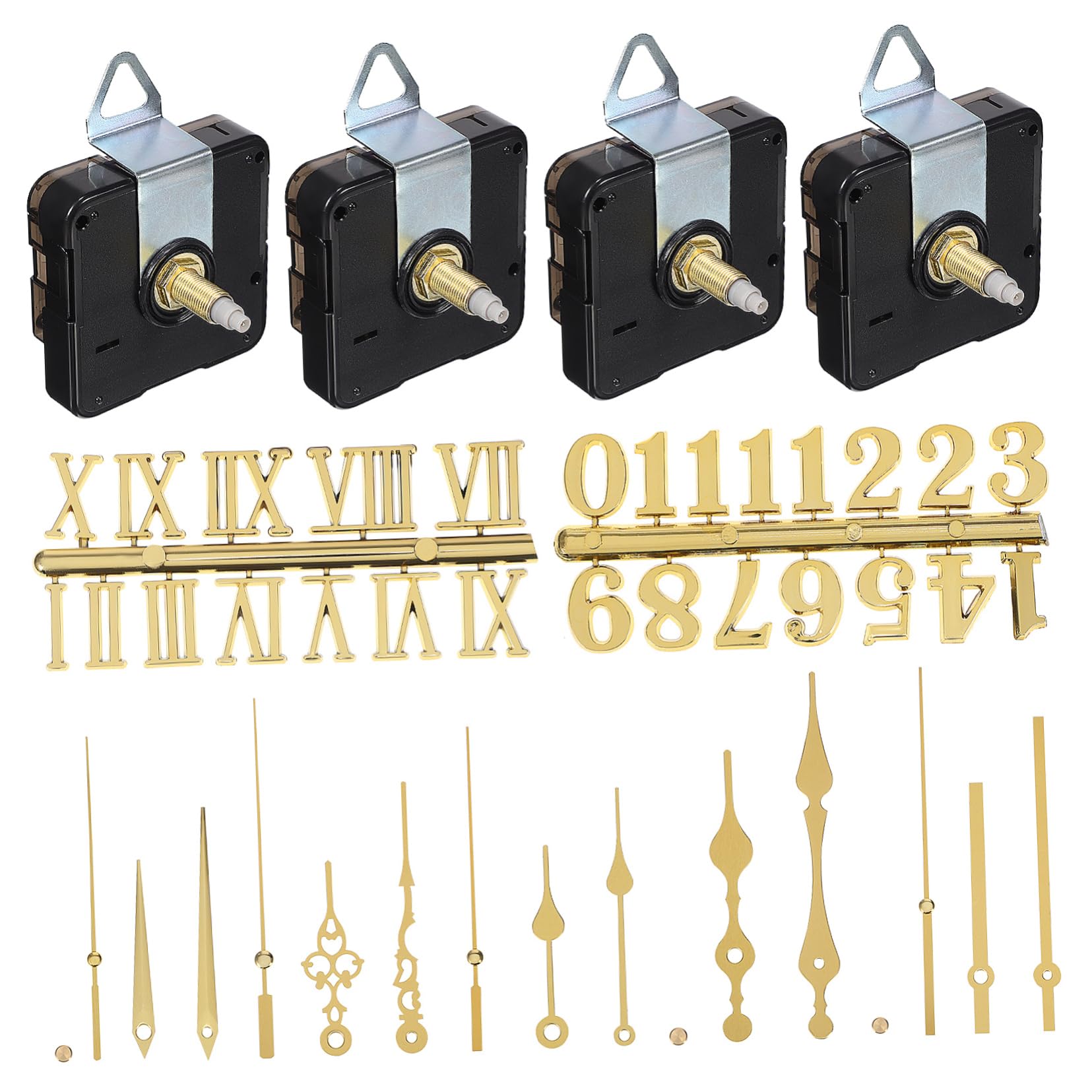 Gadpiparty 1 Set 29# Shaft 13+18+20+24+6 Gold Needle Wall Clocks Clock Accessories Wall Clock Movement Diy Digital Clock Wall Clock Hands Golden Needle Quartz Clock Plastic