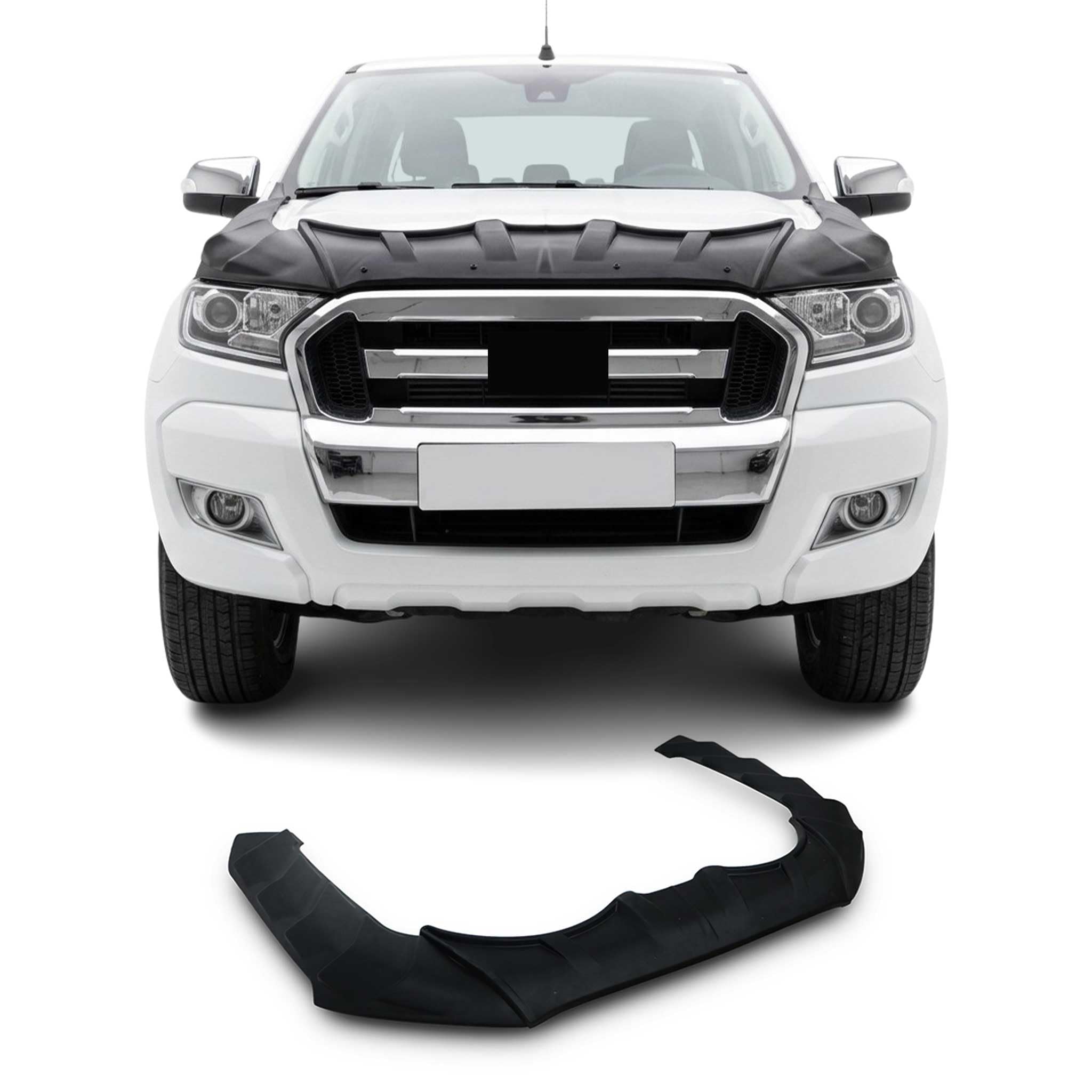 Déflecteur De Capot Compatible avec Ford Ranger 2015-2022 en ABS 3 Pcs