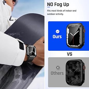 Goton Waterproof Screen Protector Case Compatible for Apple Watch Series 3 2 1 38mm, Hard Bumper with Tempered Glass for iWatch Cover 38 mm
