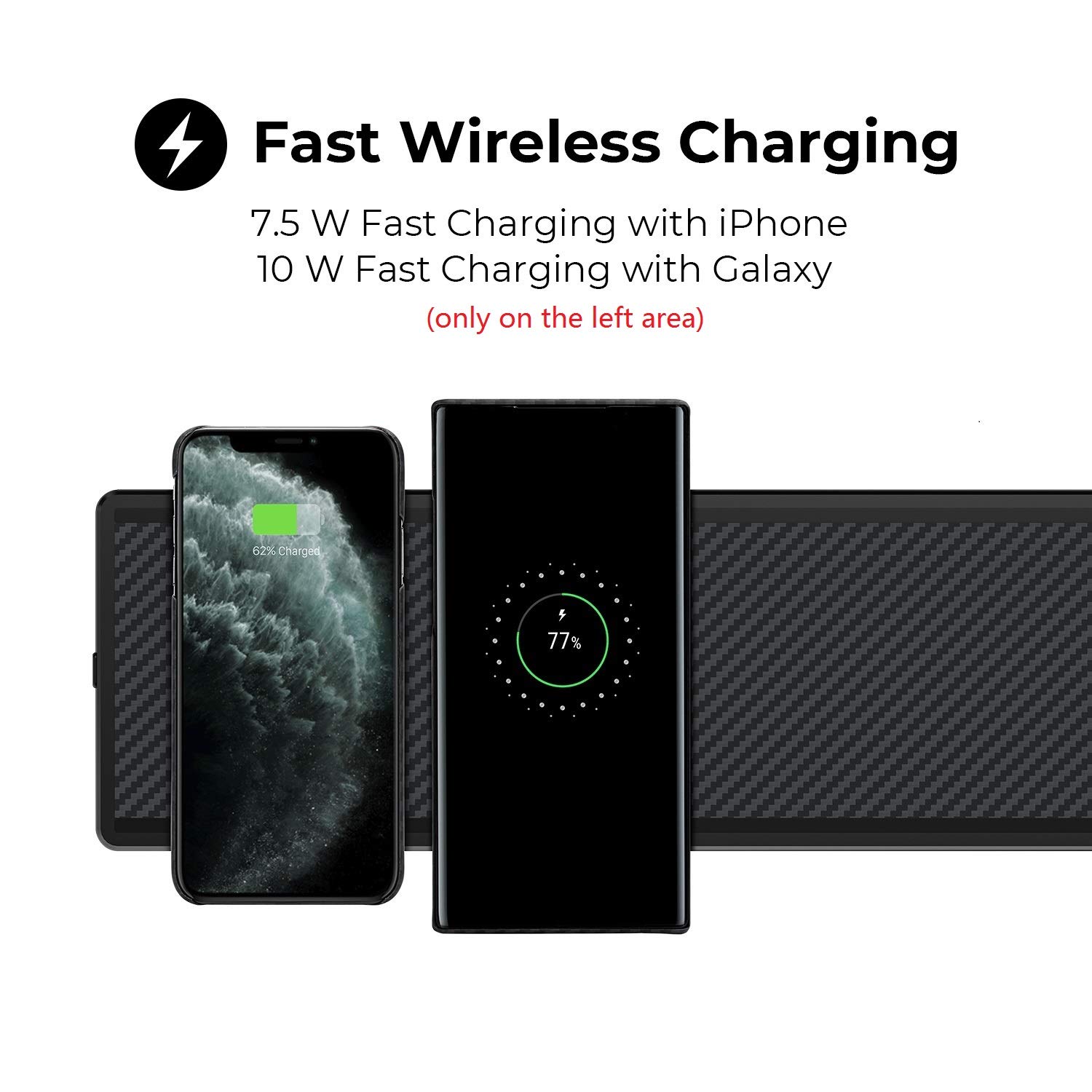 Magnetic Wall-Mount Wireless Charger [PITAKA MagEZ Bar] 10W