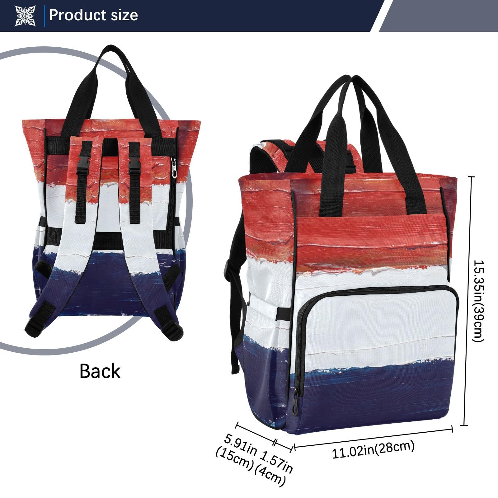 GuoChe Dobby - Mochila para pañales de nailon con múltiples bolsillos