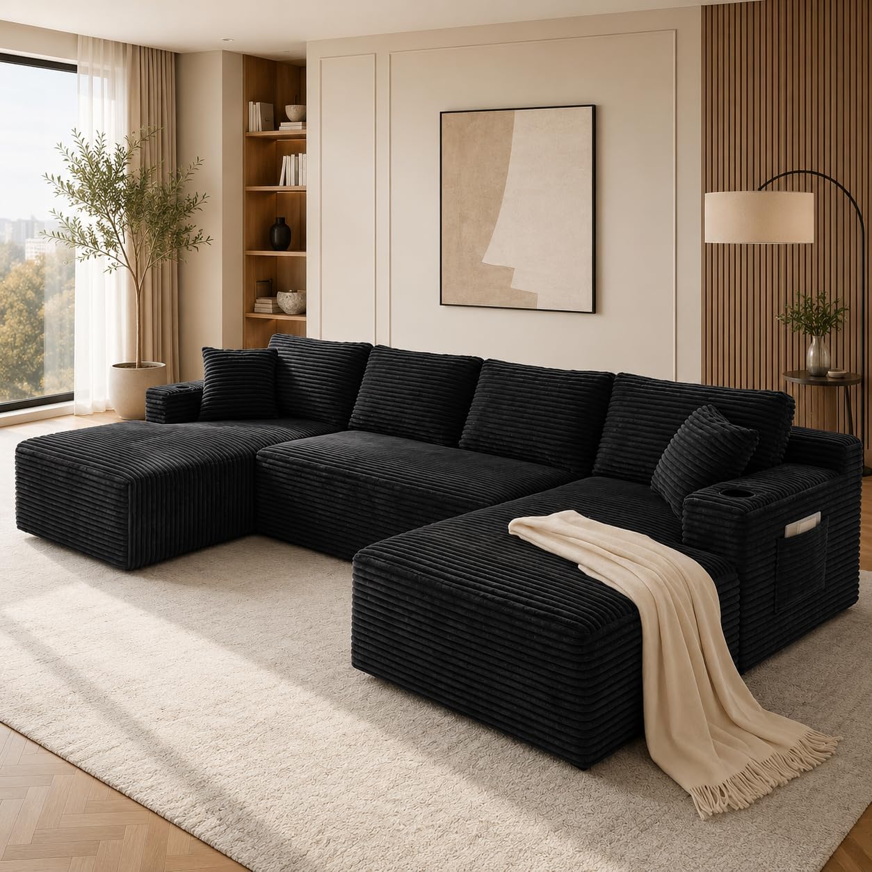 HANXIN 134 Inch Modular Sleeper Sofa