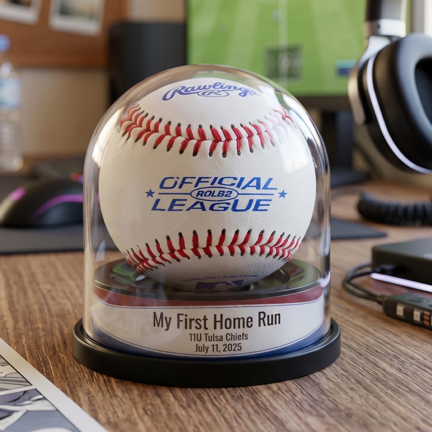 Display Quality Baseball Case with Custom Label