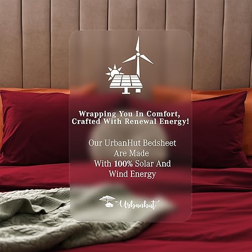 Miniatura 8 de URBANHUT Juego de sábanas de 100 % algodón (4 piezas), 700 hilos, suaves y lujosas para cama de tamaño matrimonial, sábanas de hotel de tejido