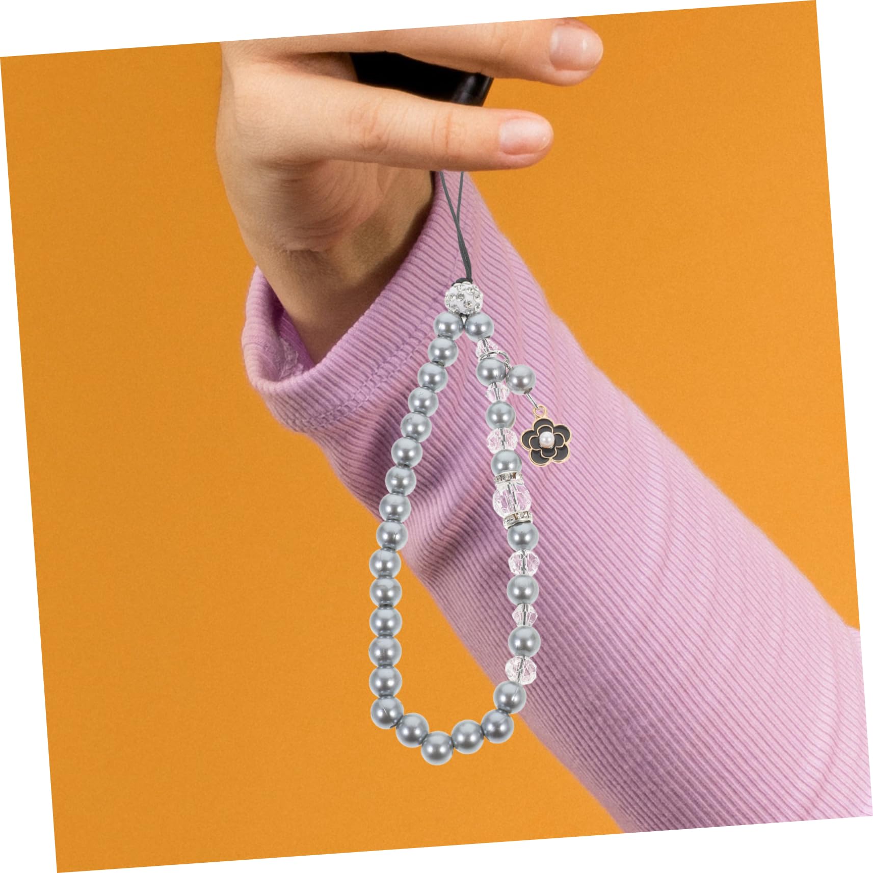 DOITOOL 2pcs Pearl Mobile Phone Chain Beaded Phone Chain Decor Cute Phone Strap Charm Phone Lanyard Phone Wrist Rope Phone Charms Beaded Cellphone Chain Beaded Cellphone Charm Phone Straps