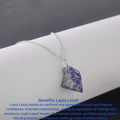 Miniatura 41 de Raw Gemstone Necklace Birthstones 1 Silver