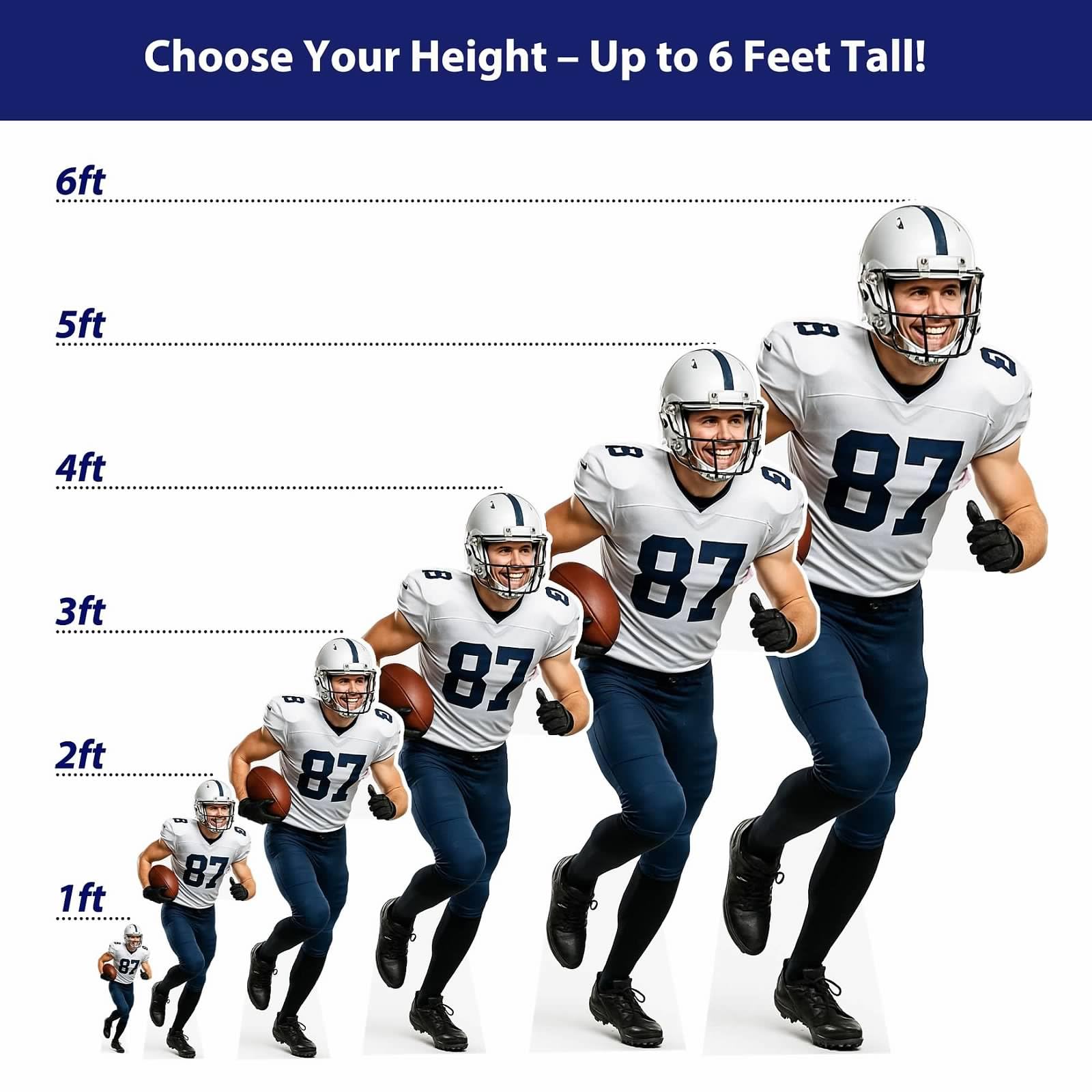 Custom Life Size Cardboard Cutout – Personalized Cardboard Cutout for Father's Day, Summer Parties, Birthdays, Weddings, 1–6 ft Tall