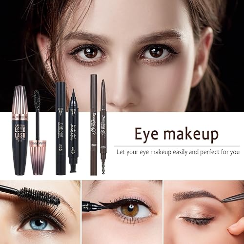 Miniatura 6 de Kit de maquillaje todo en uno para mujer, kit completo de maquillaje multiusos, paleta de sombras de ojos de 16 colores, base líquida, polvo suelto,