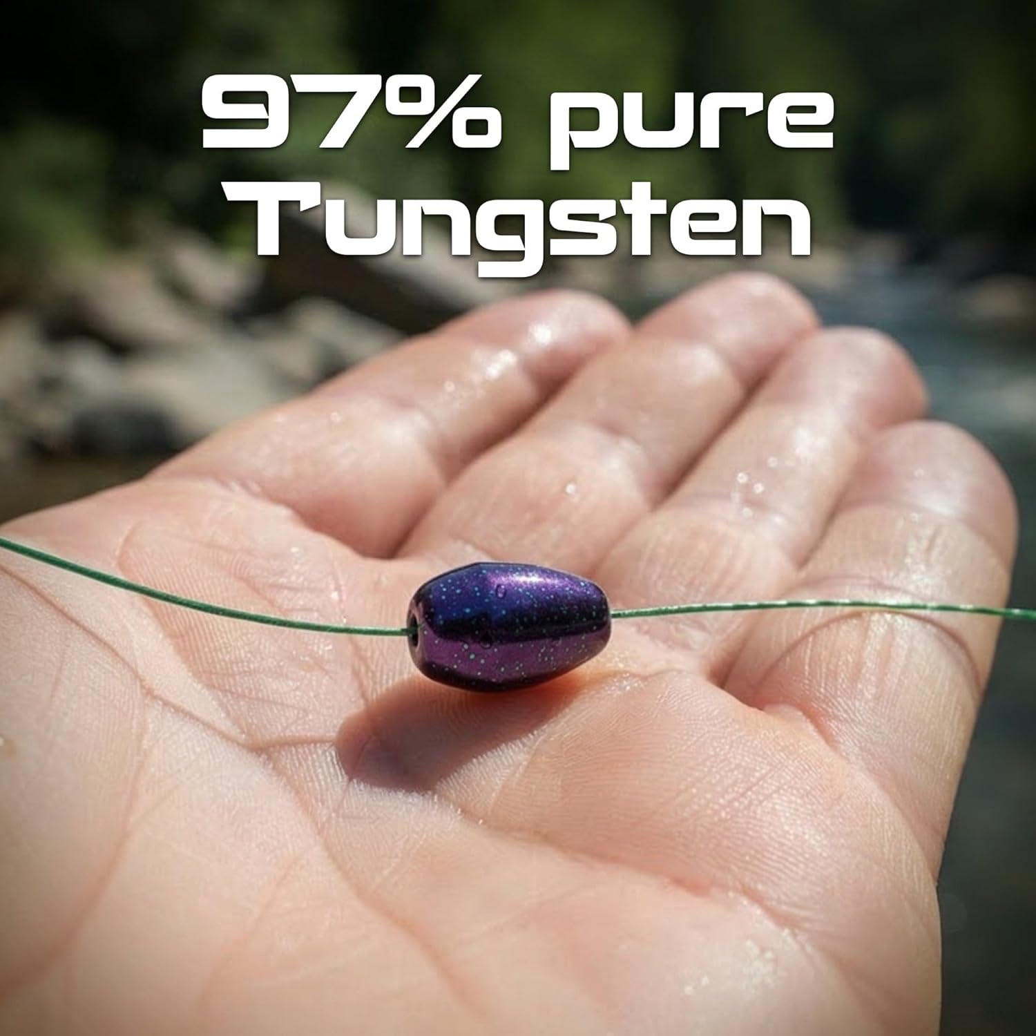 Reaction Tackle Tungsten Flipping Weights for Bass Fishing - Sinkers for Punching Through Heavy Cover- Fresh and Saltwater - Used for Texas and Carolina Rigs - Size Stamped on All Weights