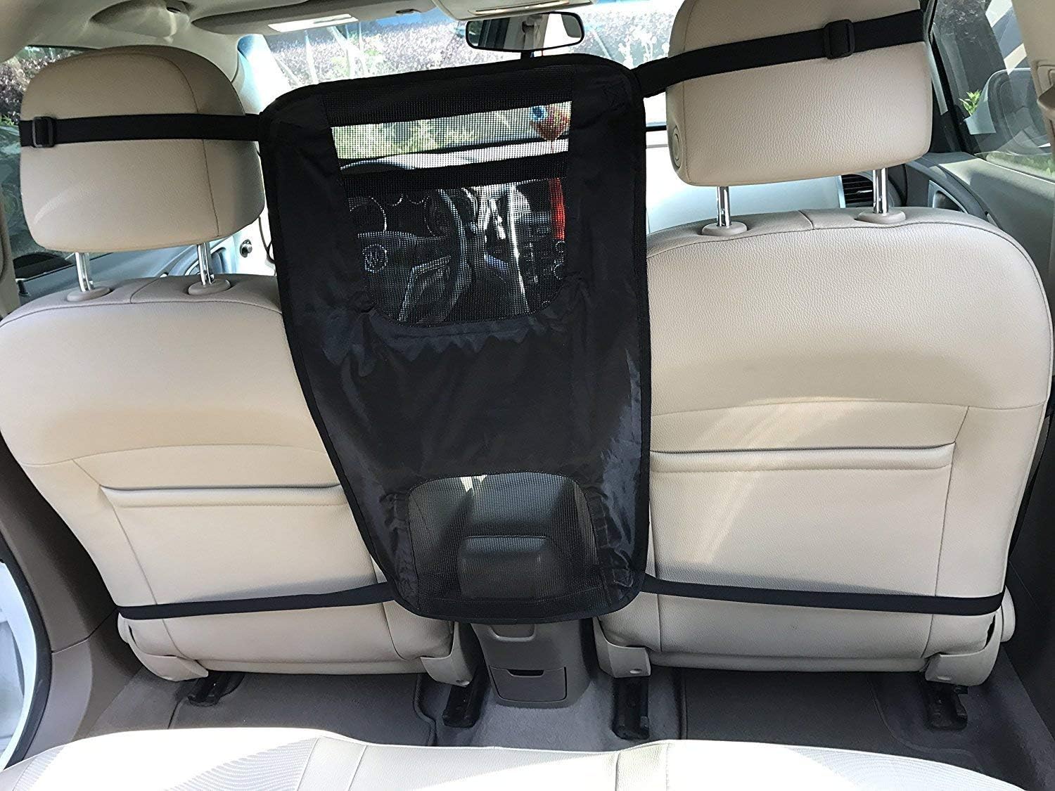 EXPAWLORER Frontseat Net Pet Barriers for Vehicles, Travel Accessories, Lightweight, Durable & Multifunctional