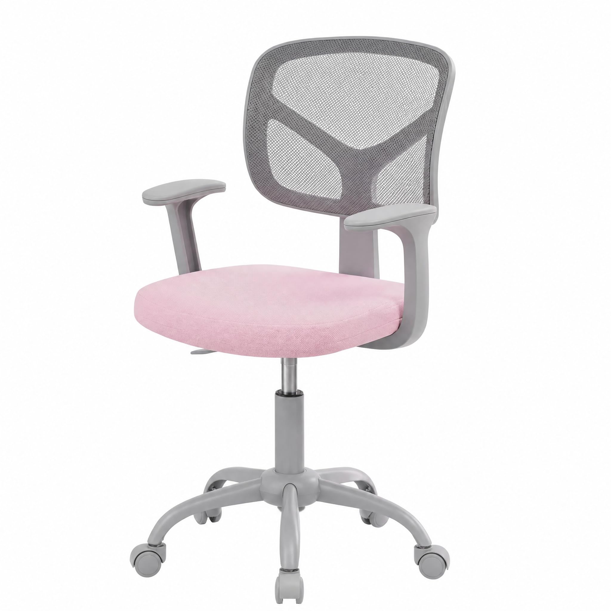 GYMAX Kids Desk Chair (Pink,54 x 46 x 84-94cm,without Footrest)