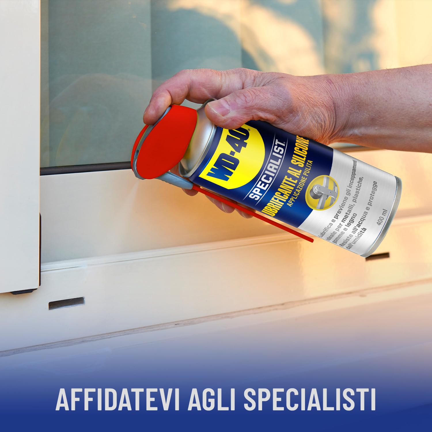 WD-40 Specialist Lubrificante al Silicone 400 ml - Spray Resistente a Temperature fino 200°C - Valvola 360° per Metalli, Plastica, Gomma e Legno - Protezione da Umidità