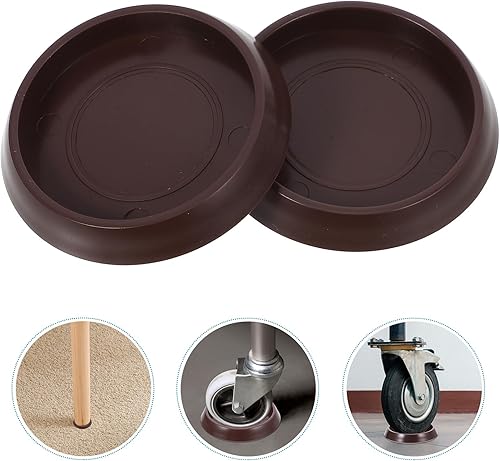 Miniatura 9 de DOITOOL 12 tazas giratorias para muebles, almohadillas redondas de goma de 2.1 pulgadas, tapón de rueda para silla, posavasos antideslizantes para