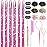 Hair Tinsel with Tools, Fairy Hair Tinsel Kit for Girls 1800 Strands Extensions, 48 Inch Heat Resistant Holographic Colored Hair Glitter Christmas Sparkle Party Halloween Festival (Pink)