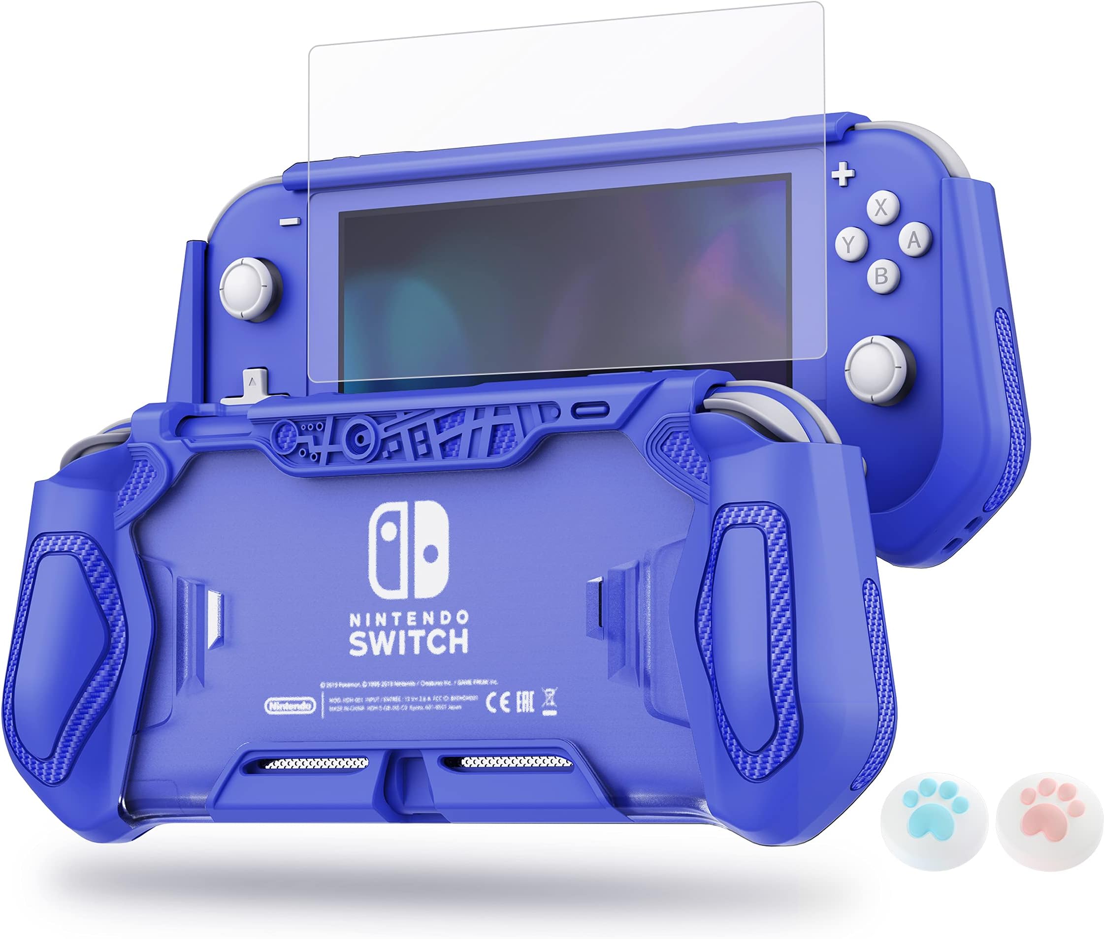 Switch Lite Protective Case for Nintendo Daily Gift (Ergonomic /Sturdy /Full Protection) Gift Idea Family Happy Hours Blue
