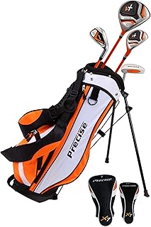 Distinctive Left Handed Junior Golf Club Set for Age 3 to 5 ( Height 3' to 3'8" ) , Left Handed Only, Set Includes: Driver (15" ), Hybrid Wood (22*), #7 Iron, Putter, Bonus Stand Bag & 2 Headcovers