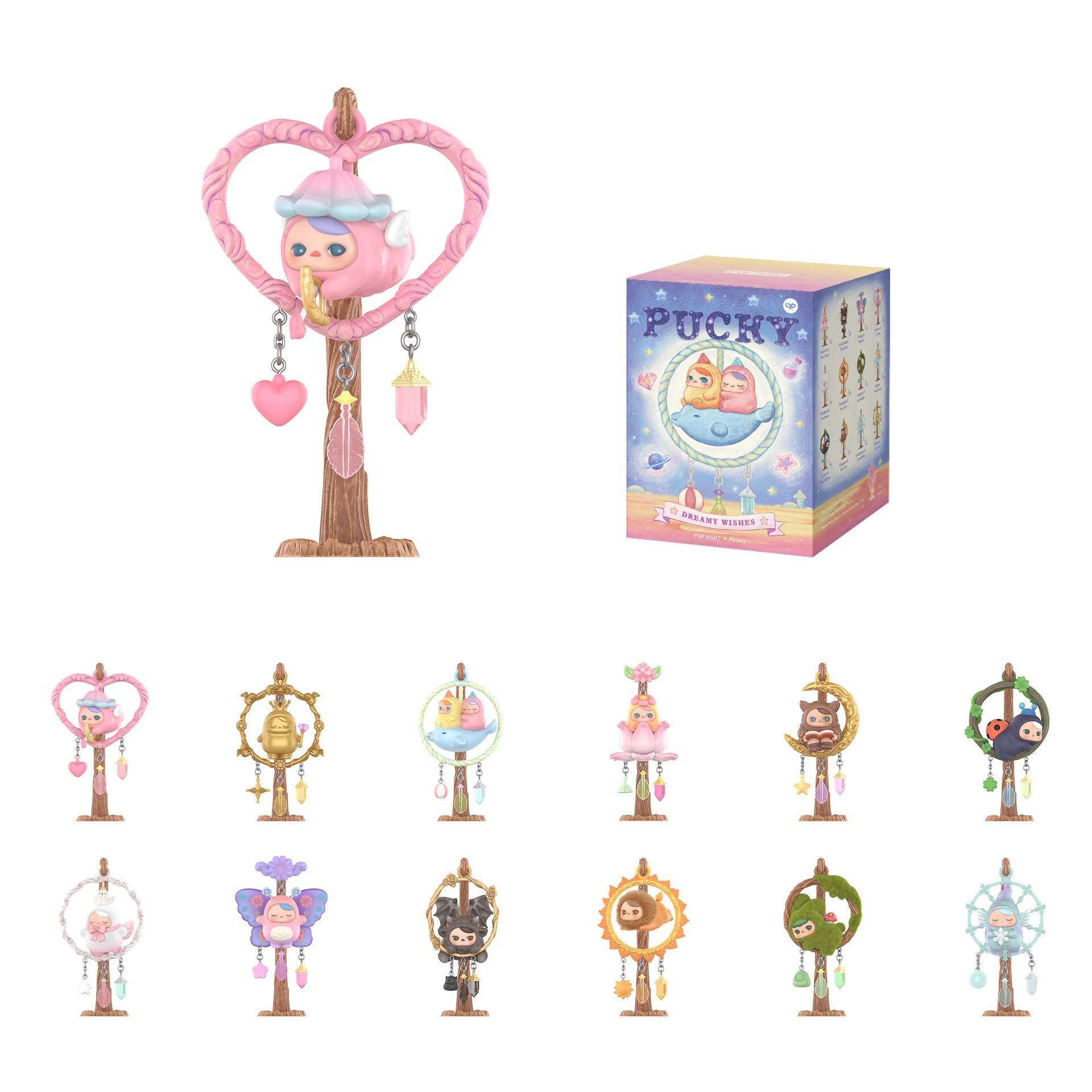 Amazon.com: POP MART PUCKY Dreamy Wishes Series Blind Box Figures