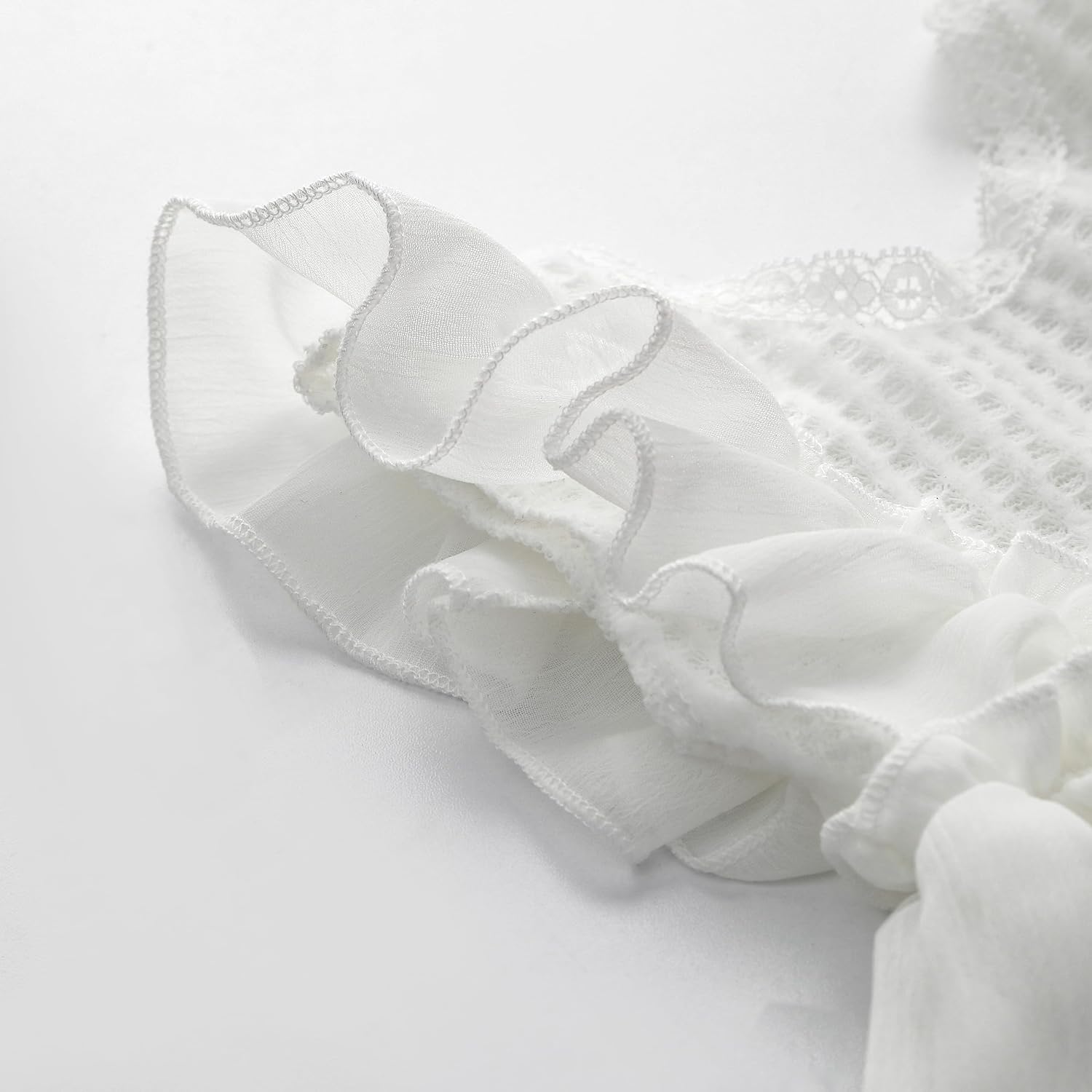 Holibeat Baby Girl 4PCS Photography Props (Romper+Pillow+Hat+Shoes) Newborn Girl Christmas Lace Photoshoot Outfits Infant Posing Props (white)