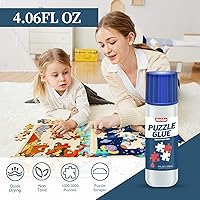 Vista 3 de Rompecabezas de pegamento transparente con aplicador adecuado para fijar y colgar rompecabezas, secado rápido, 4 onzas