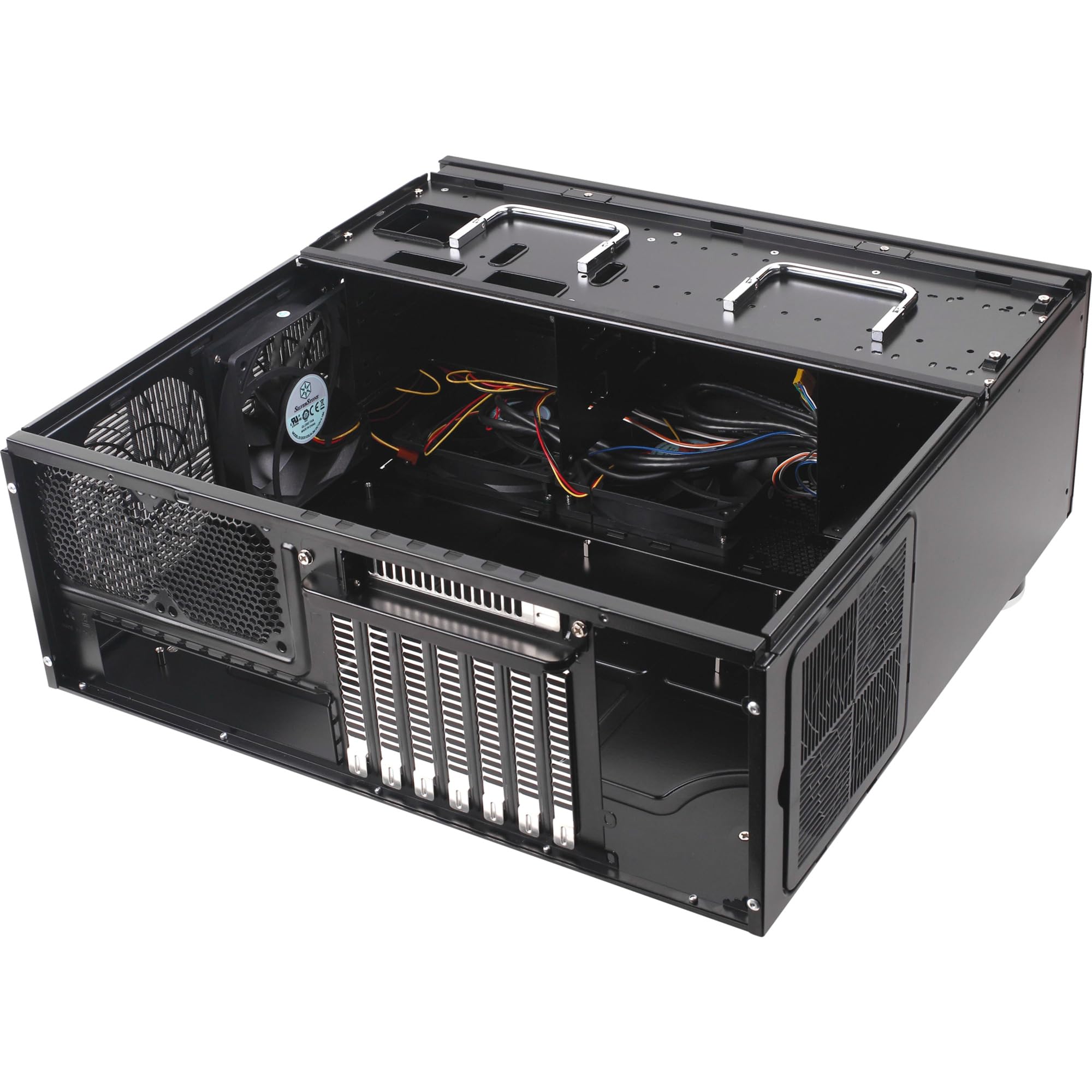 Silverstone SST-GD08B - Grandia HTPC ATX Carcasa de Ordenador, Rendimiento silencioso con Alto Flujo de Aire, Negro