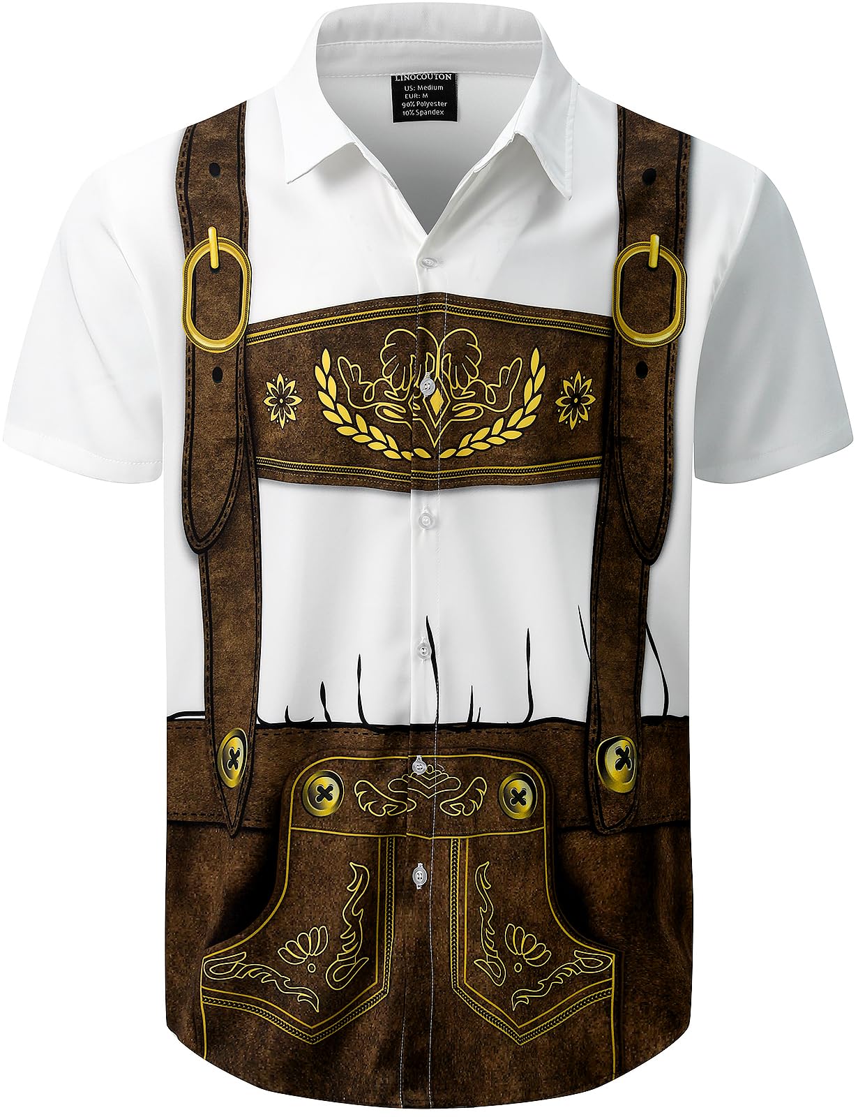 LINOCOUTONMen's Bavarian Oktoberfest Button Down Shirt