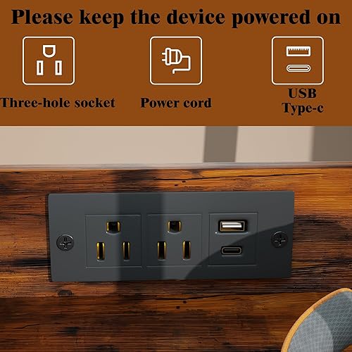 Miniatura 4 de Soporte para tocadiscos con estación de carga, mesa auxiliar de 3 niveles para almacenamiento de 100 vinilos, mesa auxiliar para sala de estar,