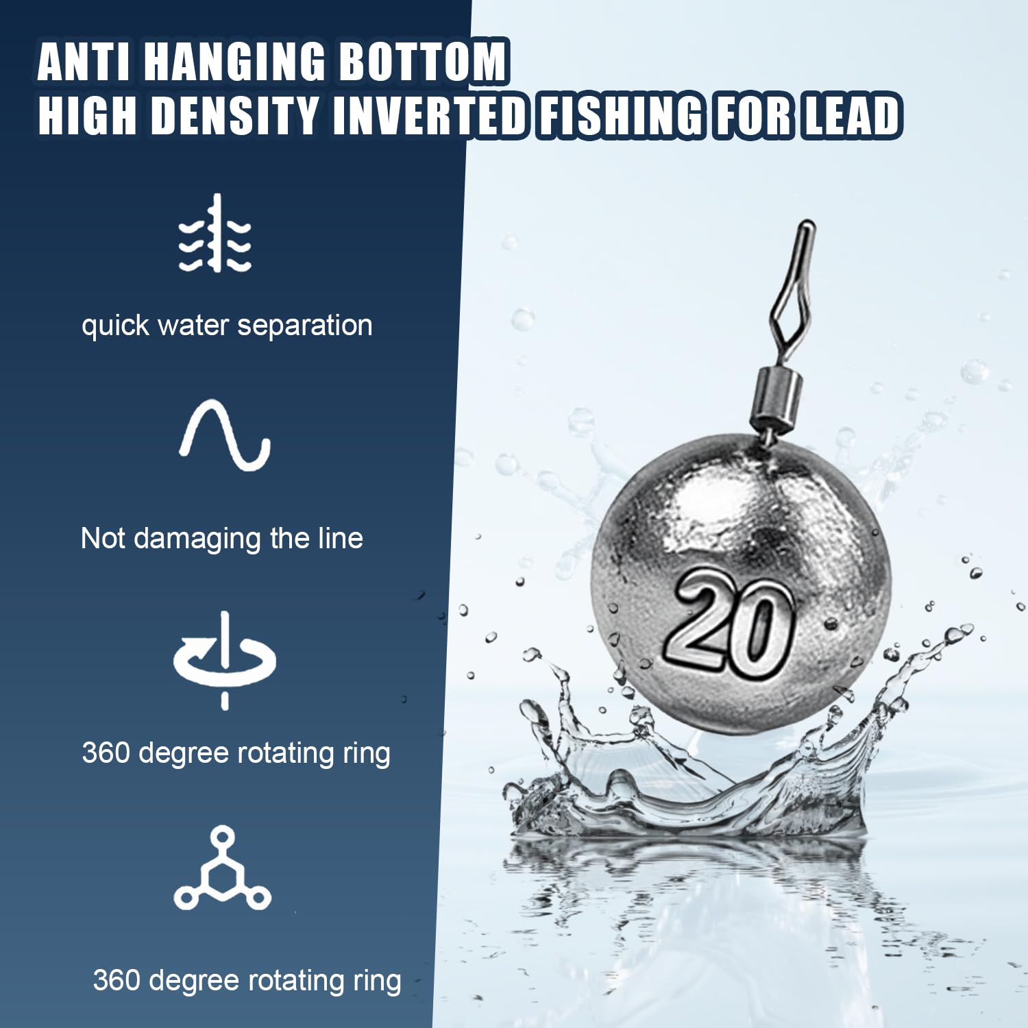 Pesi da pesca, set di accessori per la pesca, 35 pezzi, Sinker, specifiche da 3,5 a 20 g, per la drop-Shot piombo, girelle rotelle, pesca a scatto