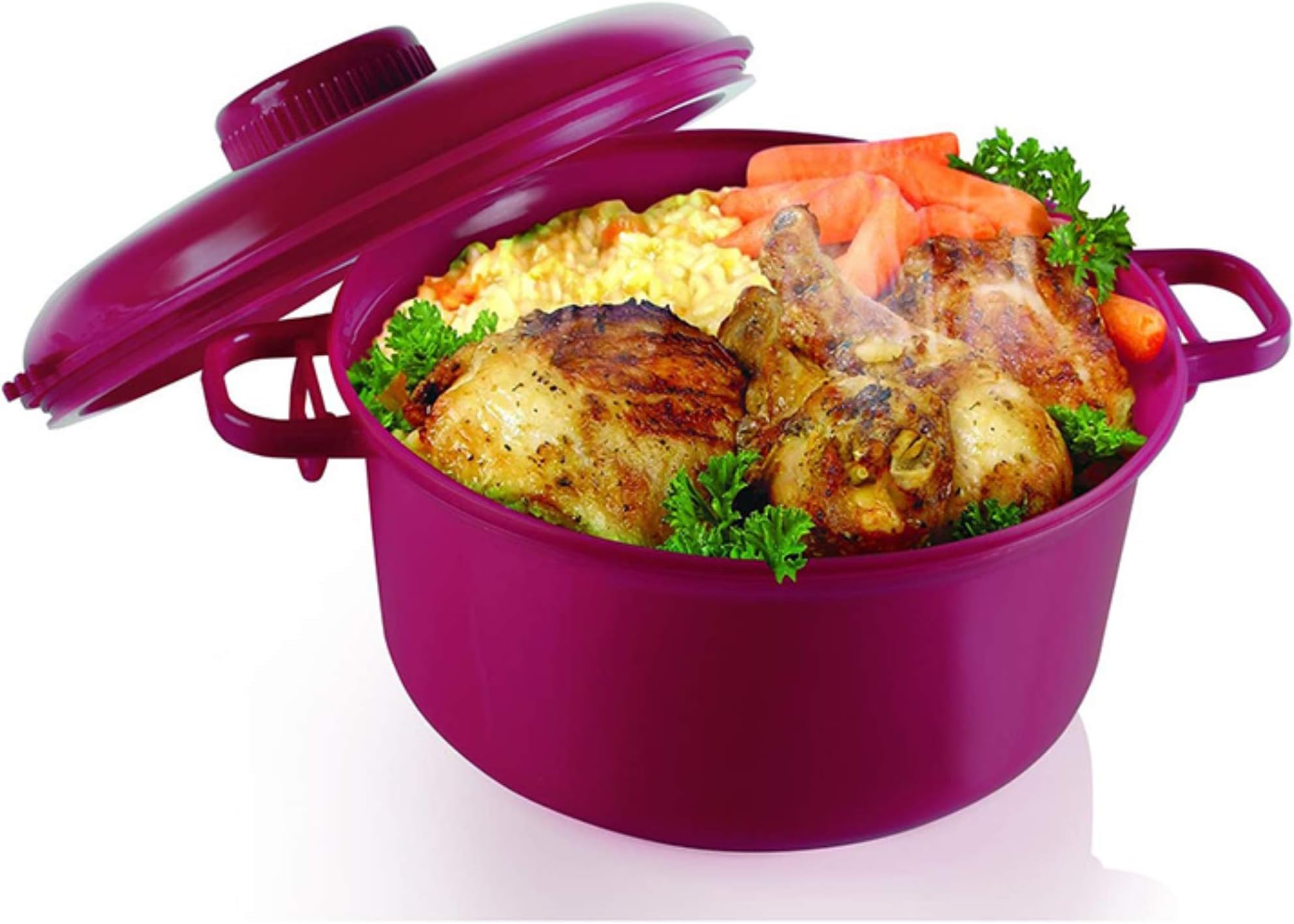 Handy Gourmet MICROMASTER PRSR COOKER, medium, Burgundy