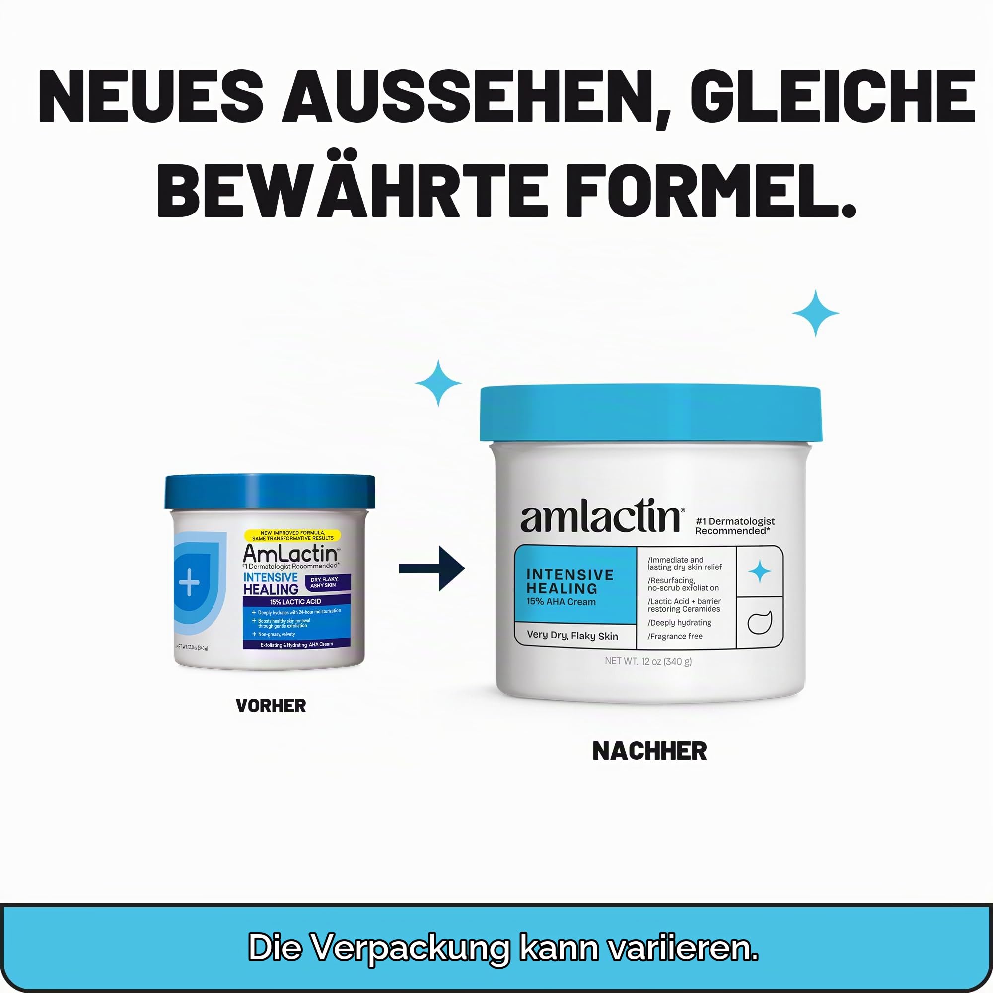 AmLactin Rapid Relief Moisturizing Cream, Hydrating Cream, Body and Hand Moisturizer for Dry Skin - 12 Oz Tub (packaging may vary)
