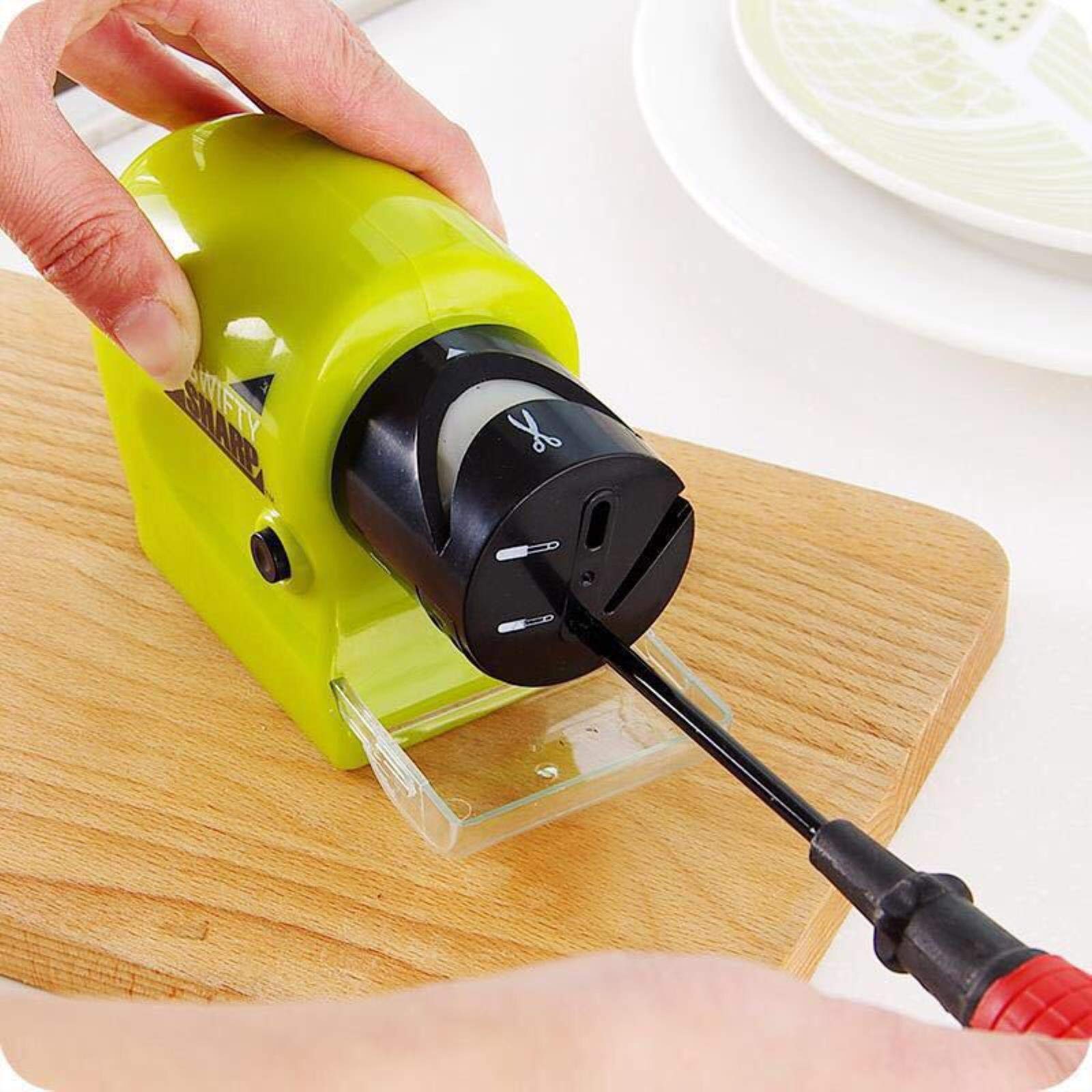 Electric knife sharpener kitchen electric multi-function knife sharpener sharpening stone small angle fixed sharpener artifact fast, safe and easy to use kitchen, camping