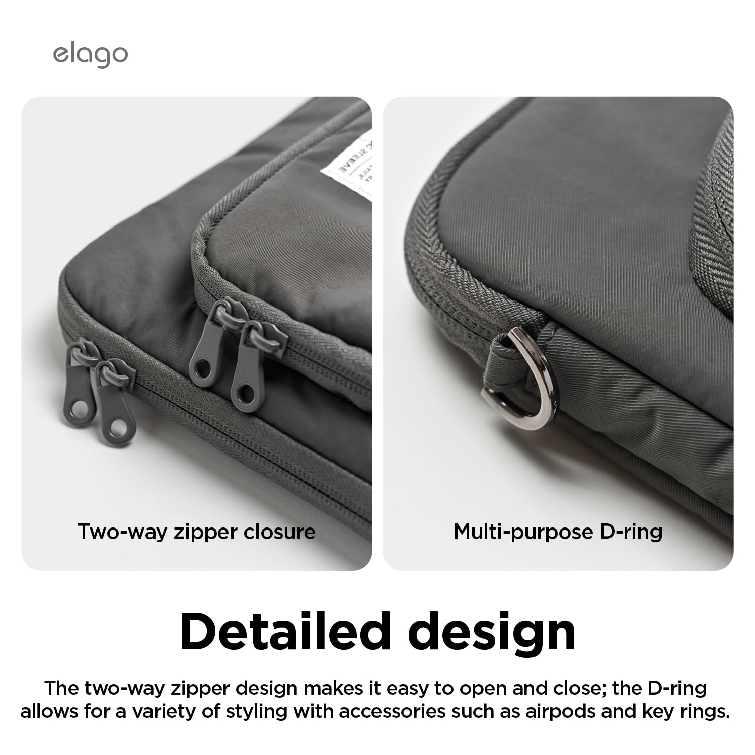 elago Tablet Sleeve Case Kompatibel mit iPad Air 5th 11 Zoll 2022, iPad Pro 11 Zoll 3/2/1 2021-2018, iPad 9/8/7 10.2, iPad Air, wasserdichte Oberfläche Tasche (Stein)