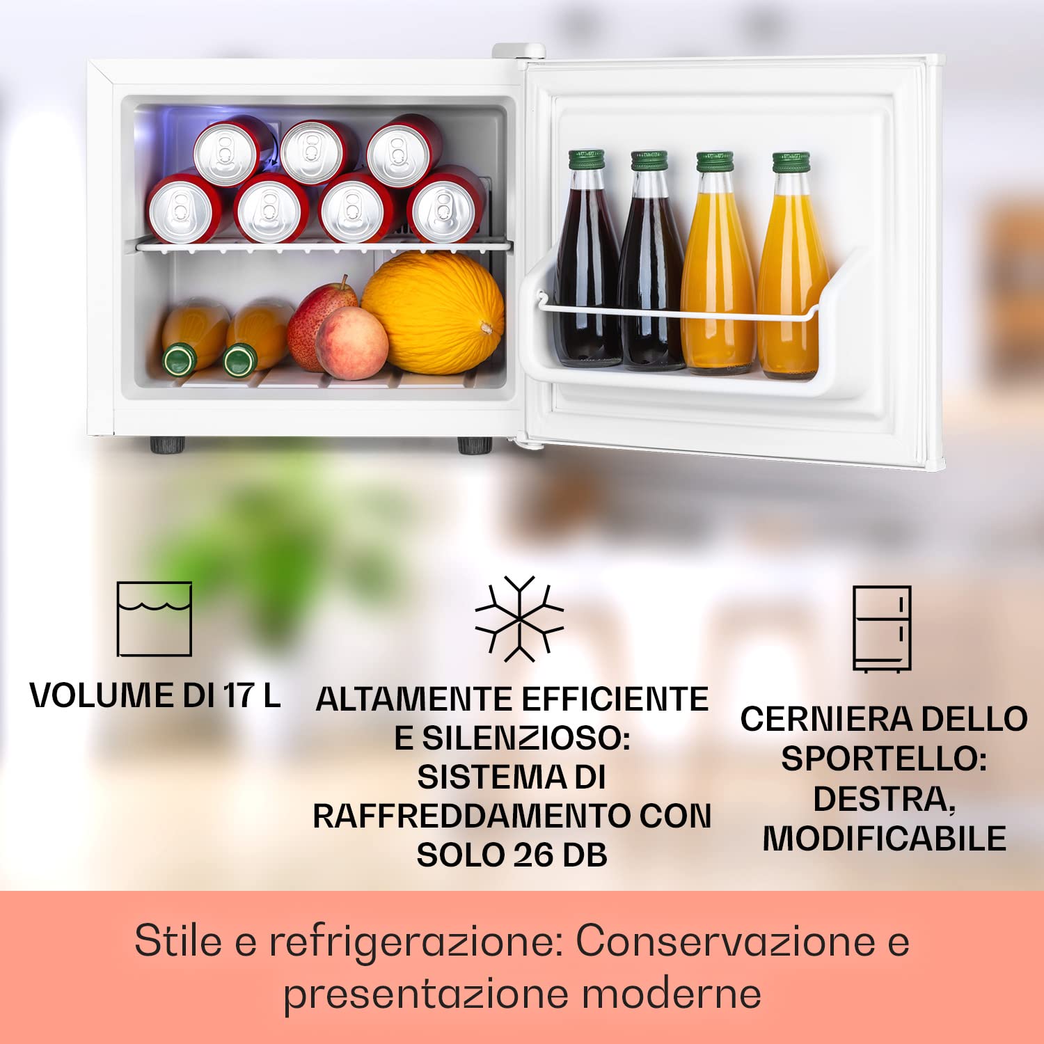 Mini Bar Klarstein 26 dB Gelida White - Dettaglio