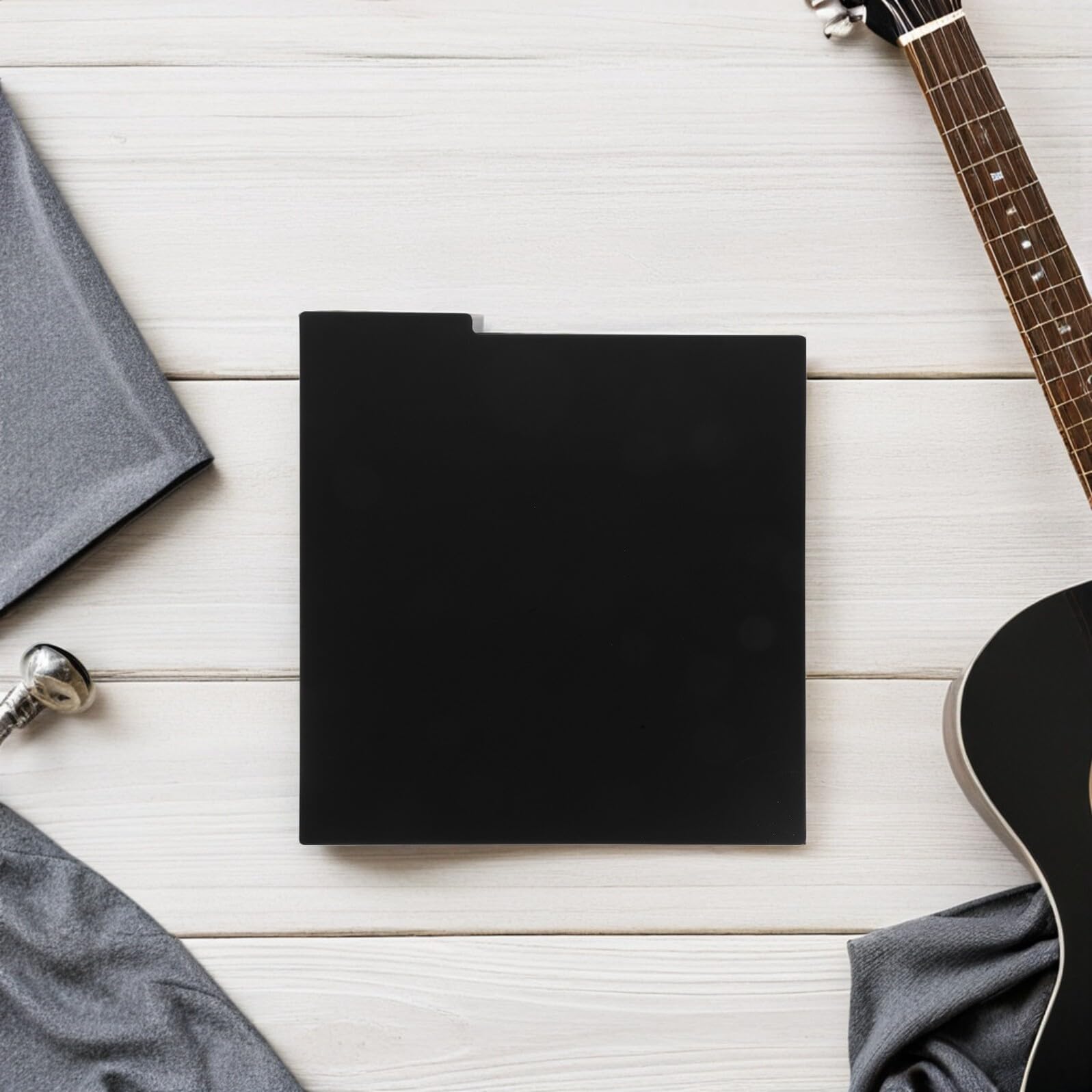 GALPADA Séparateurs pour Organiseur de Disques Vinyles en PVC Noir, Lot de 16pcs Réutilisables, Résistants la Poussière Rayures pour Rangement Disque Vinyle à Domicile