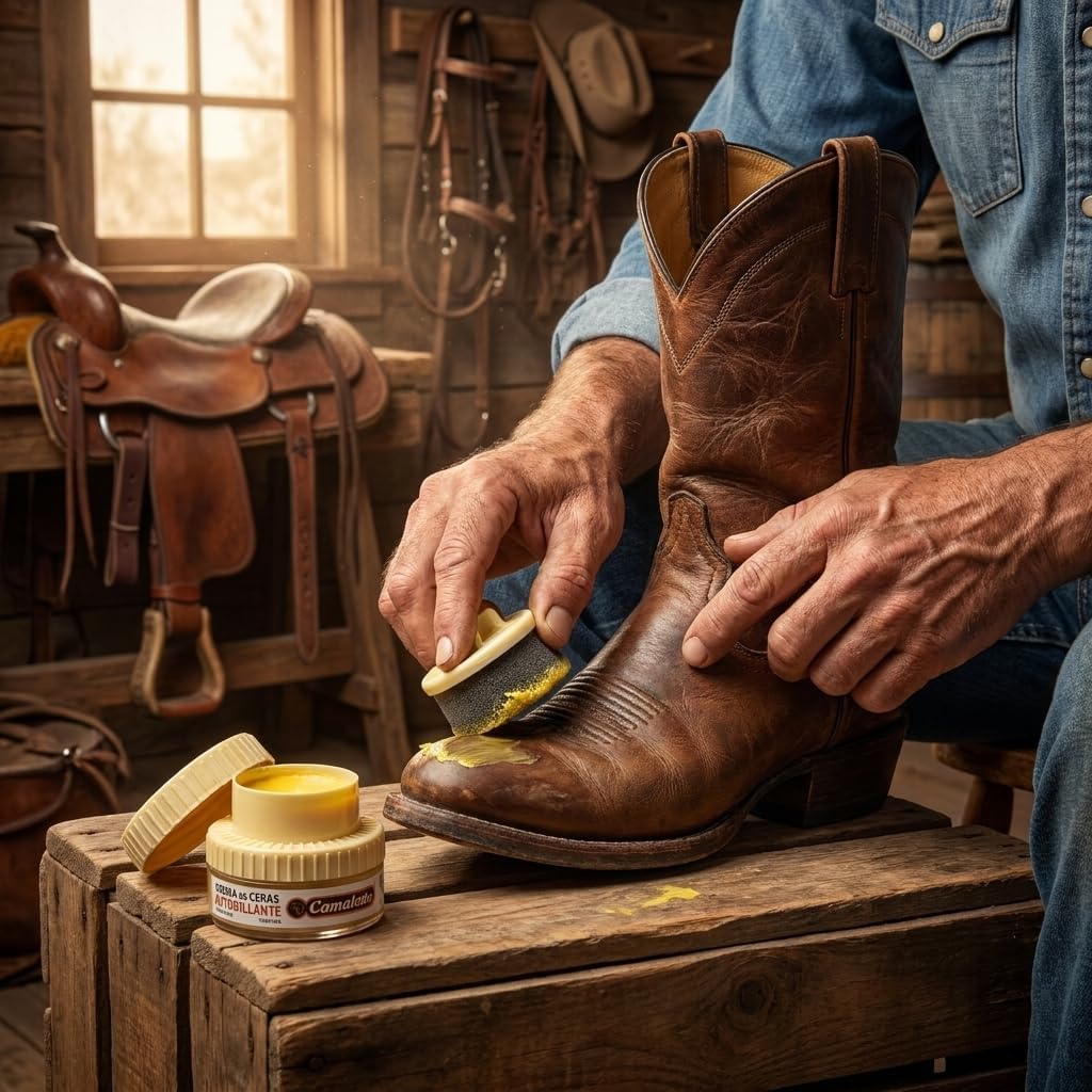 Universal Leather Polish Cream – Restorative Shoe Shine Conditioner with Built-in Applicator for All Colors Made In Spain