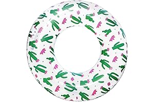 Polita Pool Tubes for Adults: Transparent, Printed Summer Party Confetti Glitter Floats