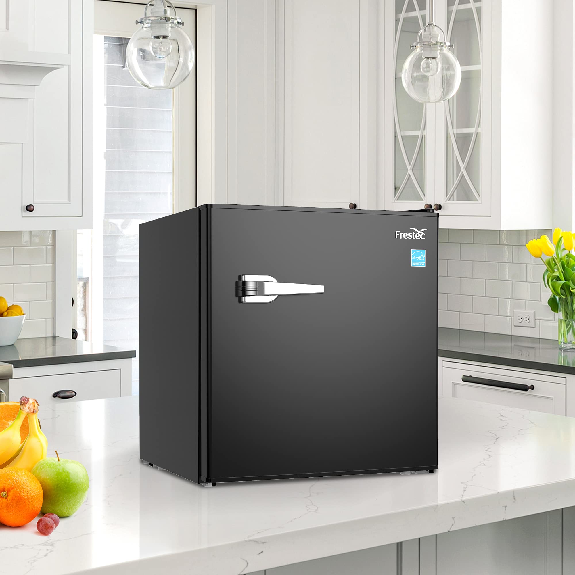 1.7 Cu.Ft Mini Fridge With Freezer - Compact Refrigerator For Bedroom, Office, Dorm With Low Noise