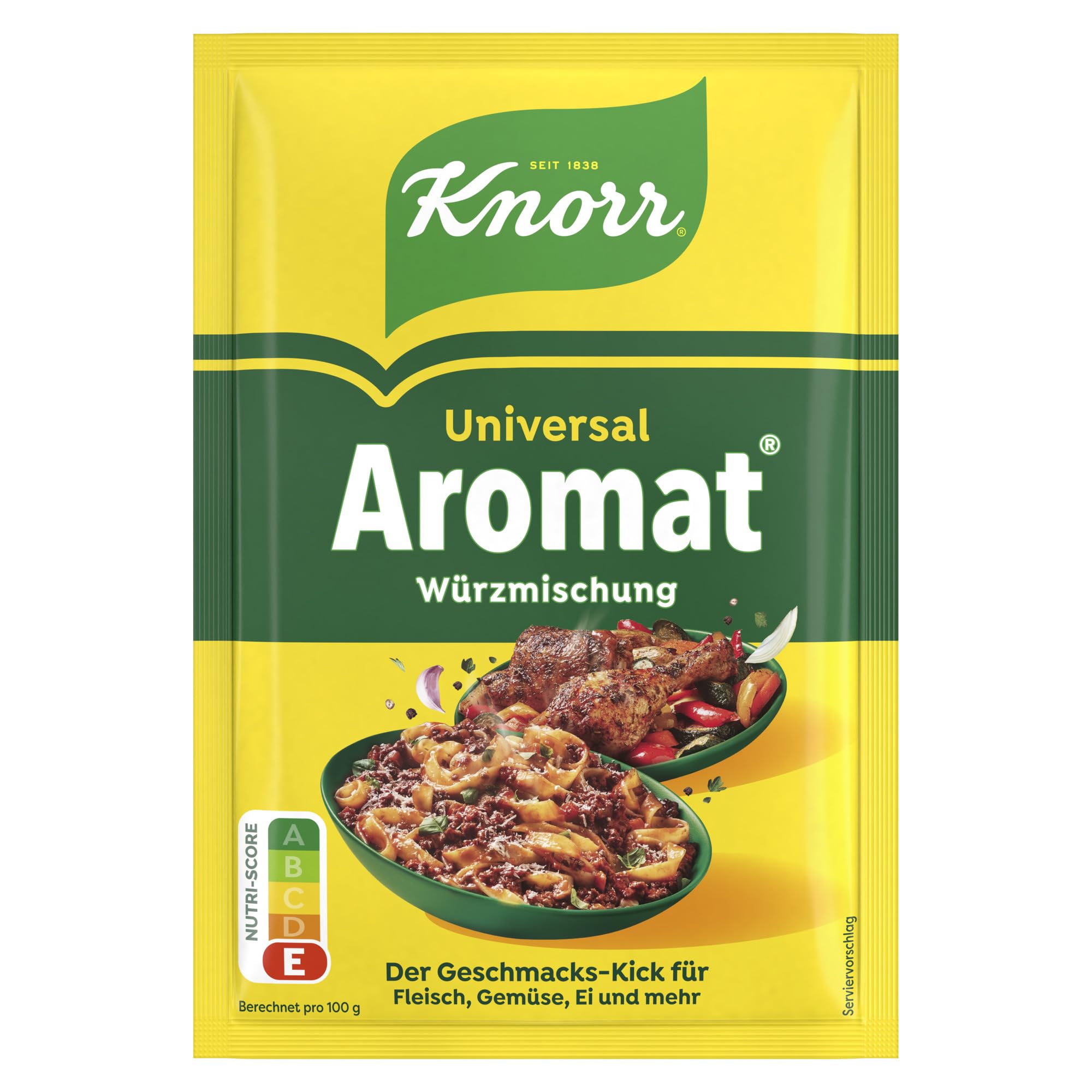 Knorr Würzmittel Nachfüllpackung Aromat Gewürzmischung zum Verfeinern von Speisen für schnelle Gerichte 100 g 1 Stück