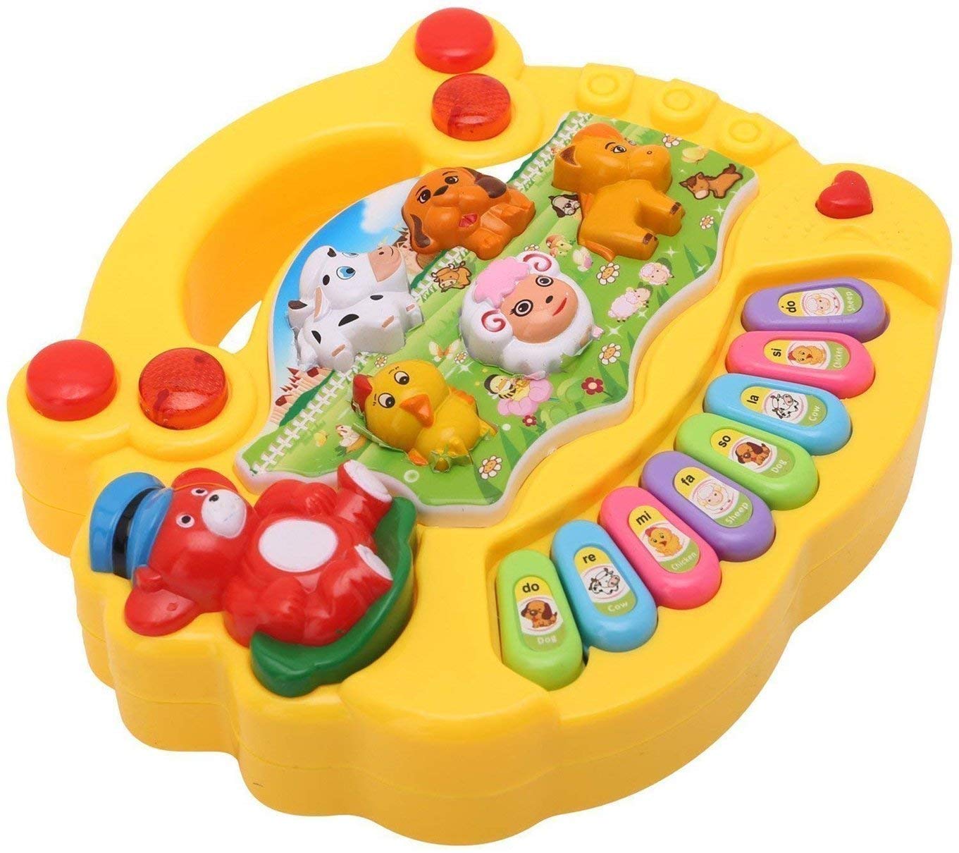 Cartup Cute Musical Mini Animal Farm Piano Toy for Boys and Girls|Flashing Lights and Music (Animal Piano)